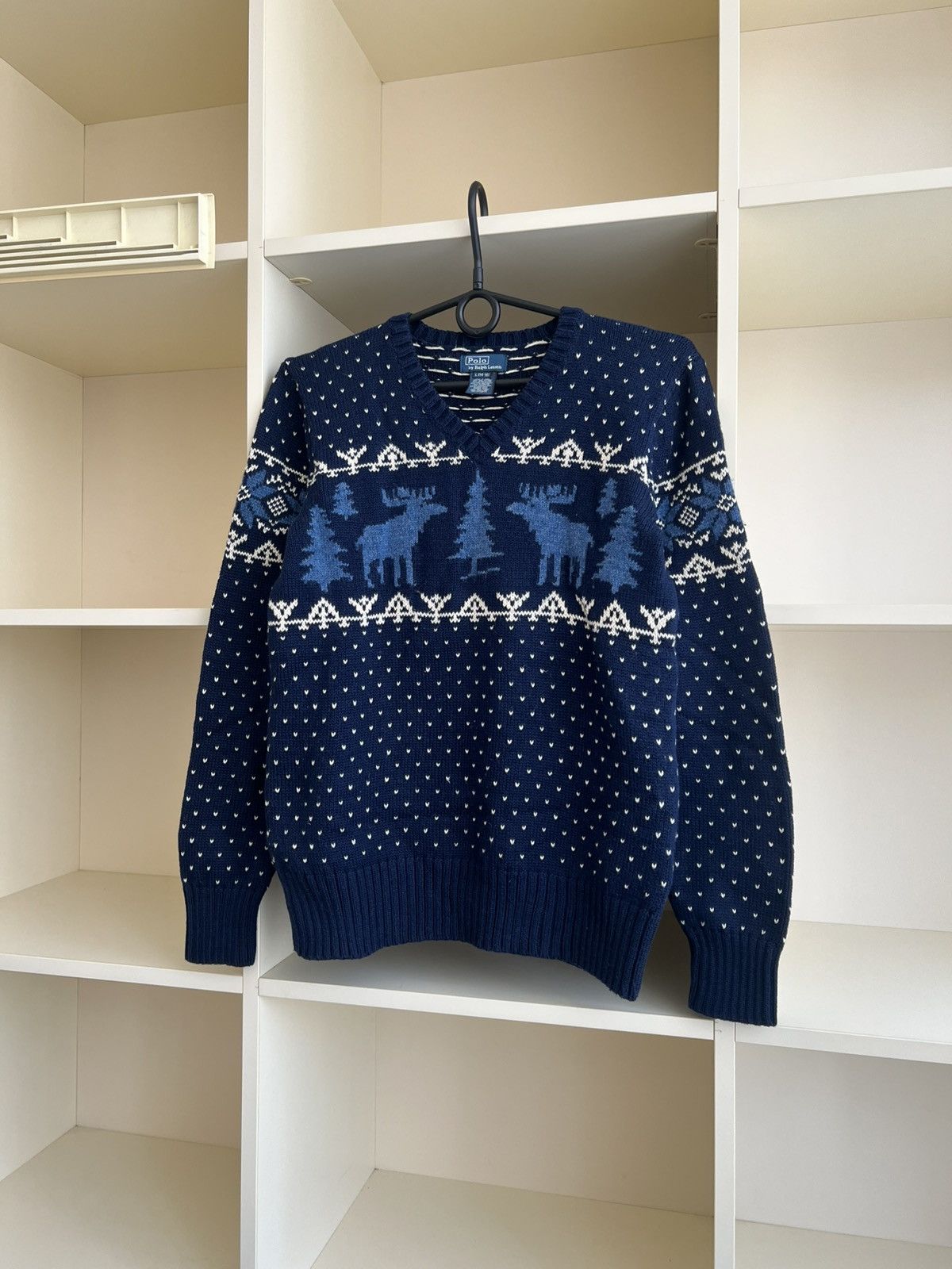 Polo Ralph Lauren Vintage Polo Ralph Lauren Knit Sweater Moose RARE Size XS Size US XS / EU 42 / 0 - 7 Thumbnail