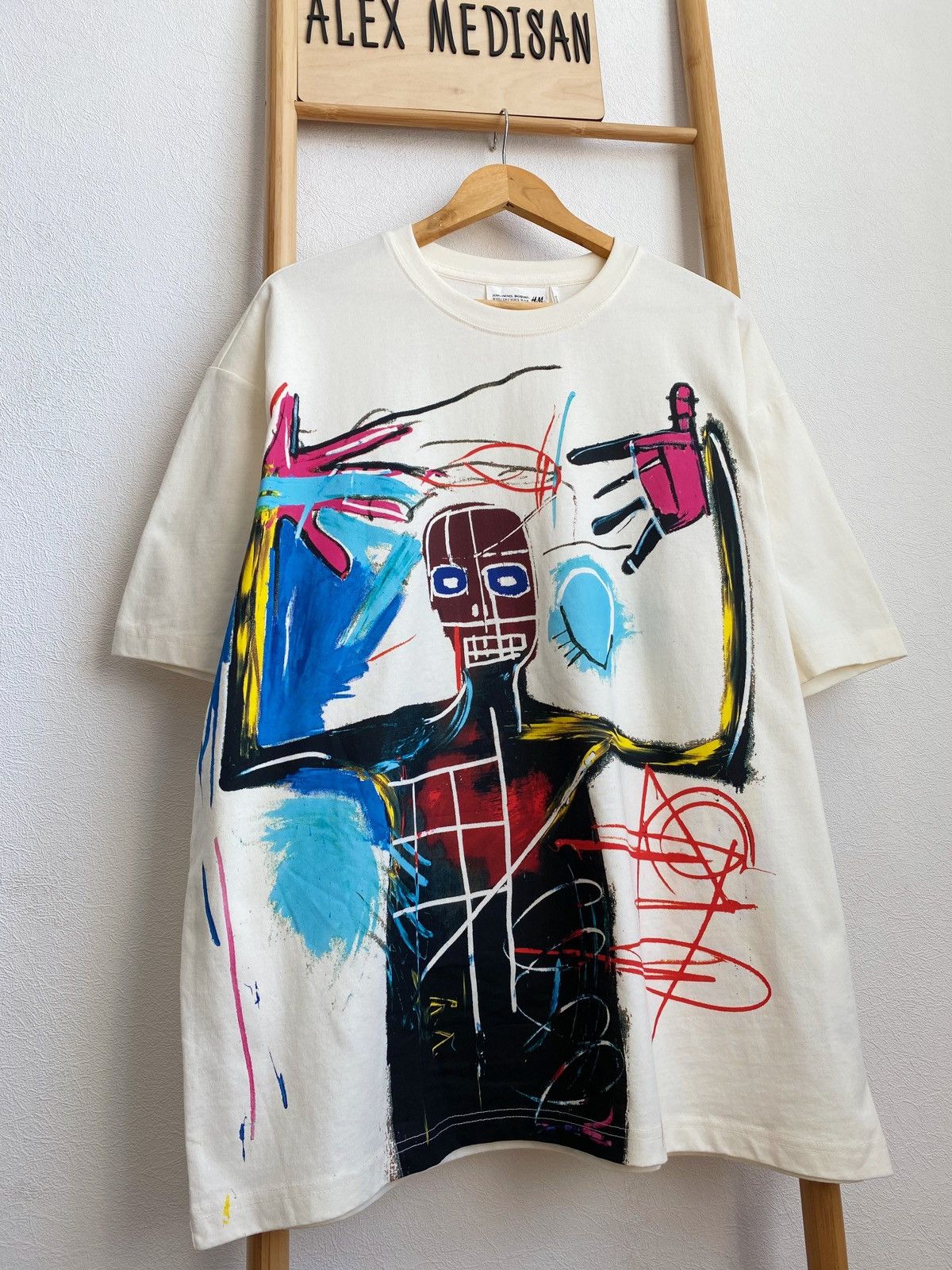 H&M × Jean-Michel Basquiat × Who Decides War WHO DECIDES WAR x BASQUIAT x H&M RELAXED FIT COTTON T-SHIRT Size US XL / EU 56 / 4 - 19 Thumbnail