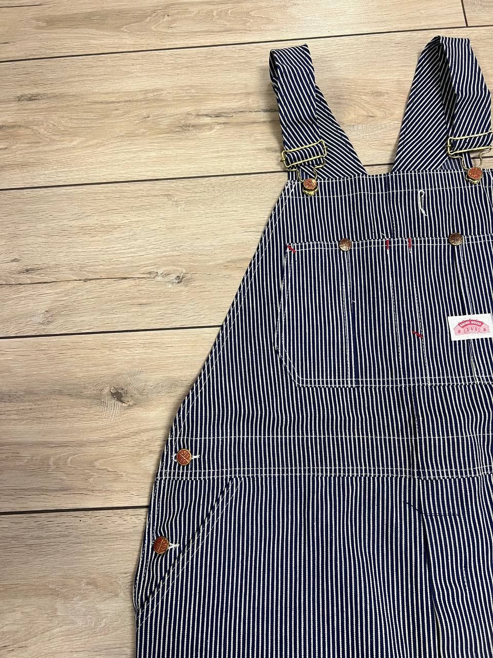 Other Vintage Round House Hickory Stripe Denim Overalls USA 40x34 Size US 40 / EU 56 - 9 Thumbnail