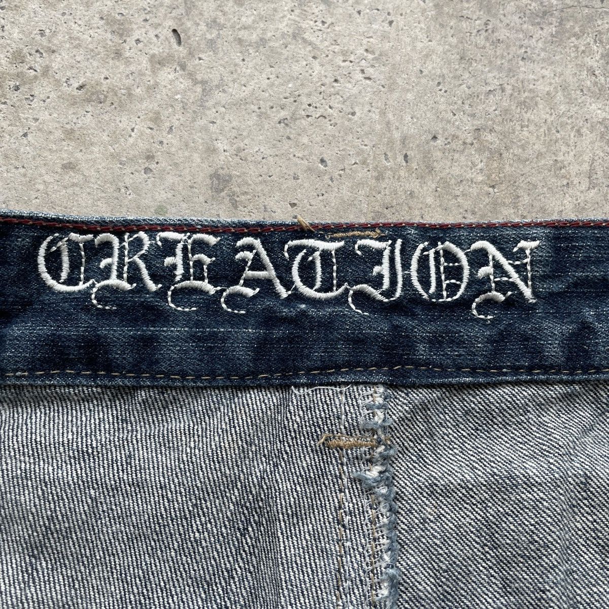 Japanese Brand Rare💥 Vintage Japanese Double Waist Jeans Patch Faded Pants Size US 31 - 7 Thumbnail