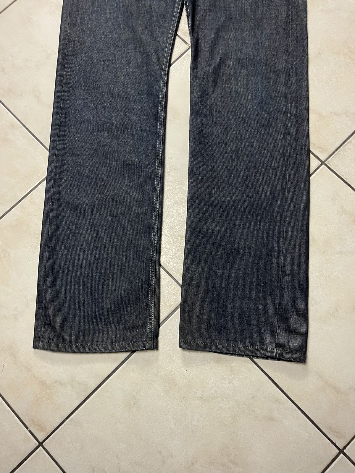 Diesel × Vintage Vintage Diesel larkee y2k waxed denim jeans pants goth navy Size US 32 / EU 48 - 5 Thumbnail