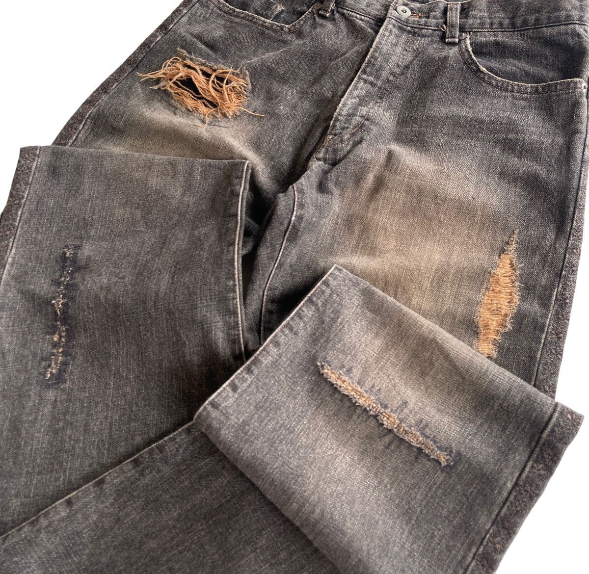 Japanese Brand Distressed Flare Mudd LGB Denim Size US 30 / EU 46 - 5 Thumbnail