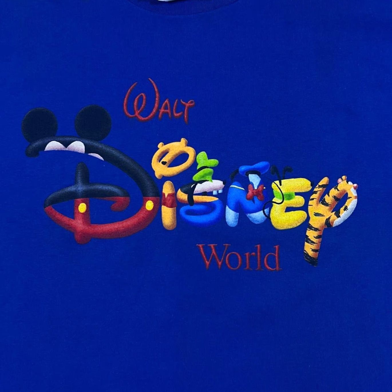 Disney VINTAGE 90s Mickey Inc. WALT DISNEY WORLD Souvenir Graphic T-Shirt XL Blue Men's T-Shirt Size US XL / EU 56 / 4 - 3 Thumbnail