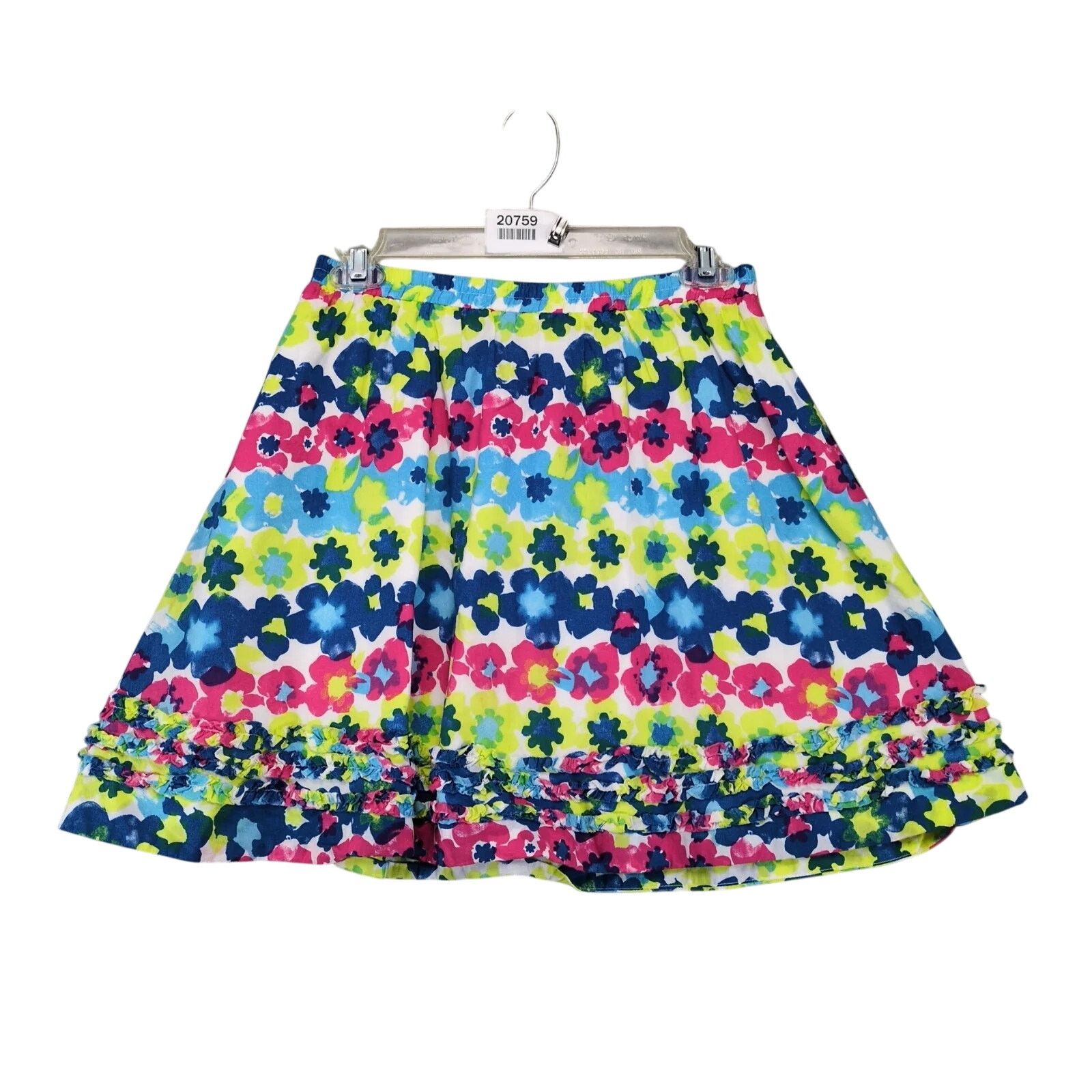 L.L. Bean LL Bean Floral Mini Skirt Sz 14 Elastic Waist Ruffle A-Line Size 36" / US 14 / IT 50 - 1 Thumbnail