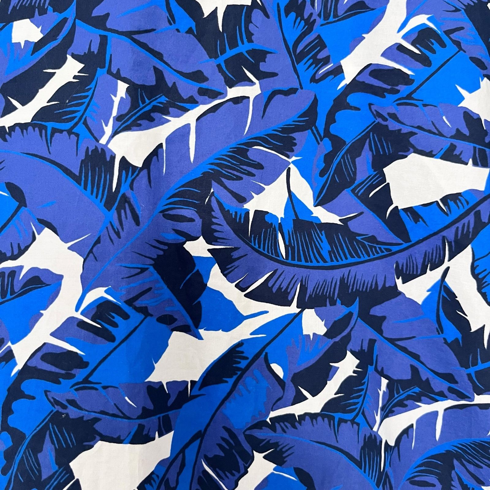 MSGM MSGM Blue Tropical Leaf Print Tie Neck Cotton Blouse Size M / US 6-8 / IT 42-44 - 6 Thumbnail