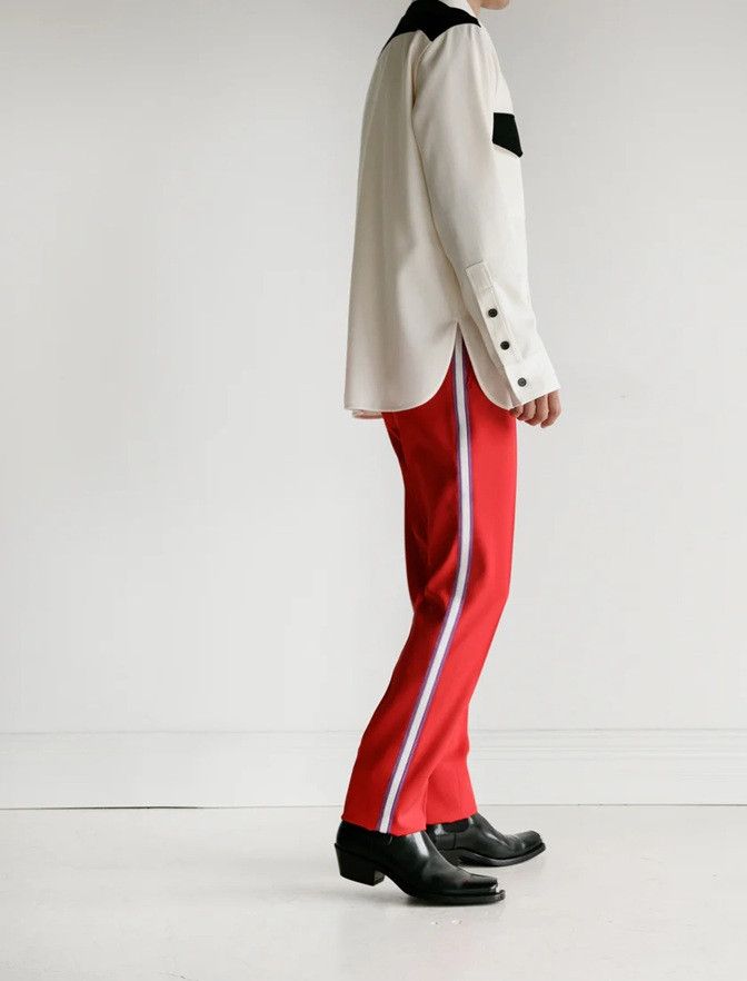 Calvin Klein 205W39NYC CK 205W39NYC - F/W 18 - Uniform Pant w/ Side Stripe Scarlet Size US 30 / EU 46 - 3 Thumbnail