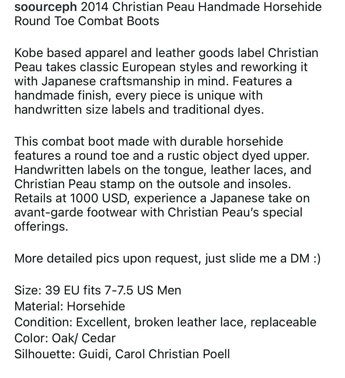 CHRISTIAN PEAU CHRISTIAN PEAU Leather Derby Guidi, christian carol poell Size US 9 / IT 39 - 15 Thumbnail