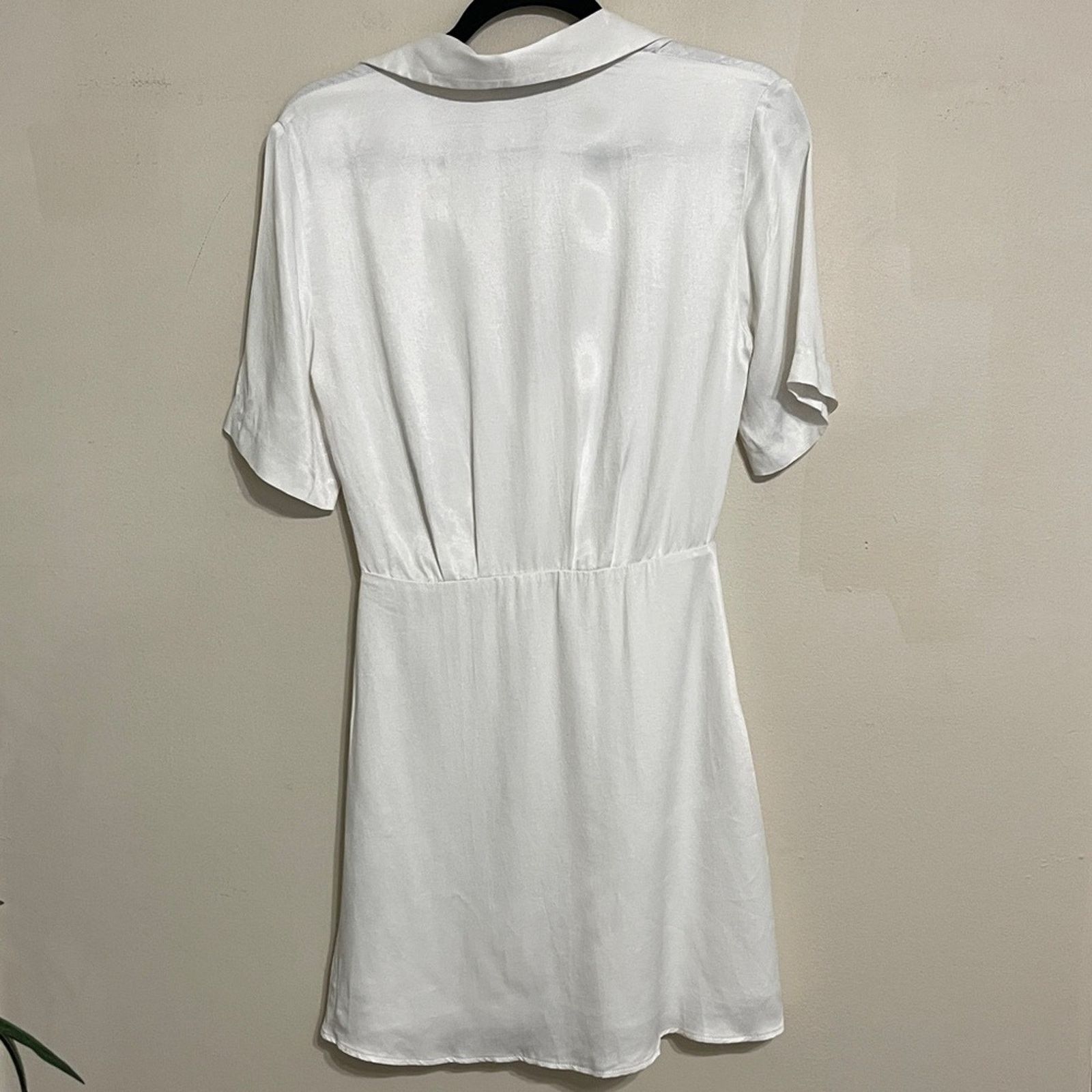 Zara Zara White Satin Effect Mini Dress New Size XS Size XS / US 0-2 / IT 36-38 - 5 Thumbnail