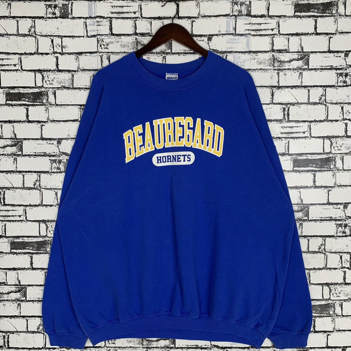 image of Bowery Football Club x Vintage Sportwear Beauregard Hornets School Football Sweatshirt in Blue (Siz