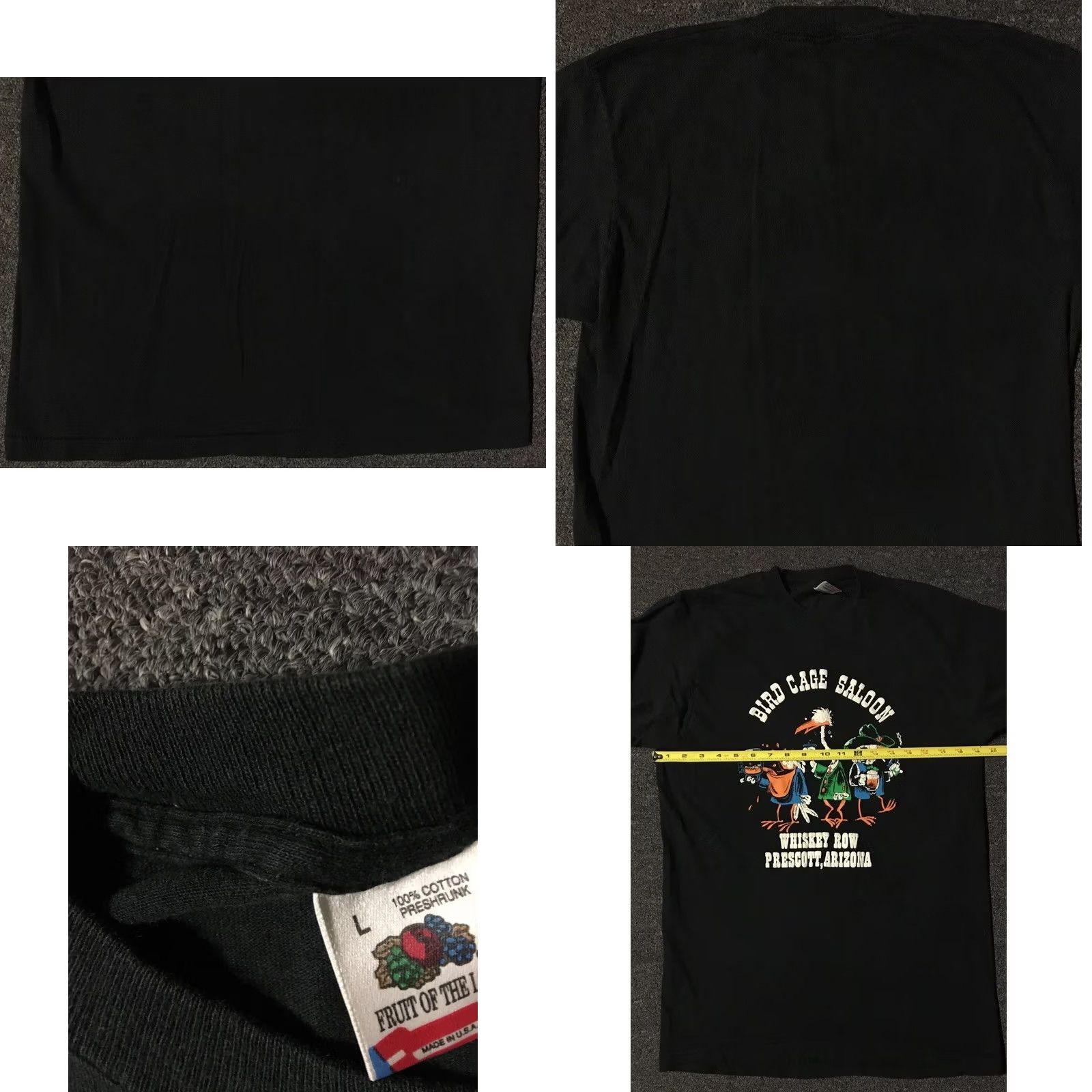 Vintage VINTAGE Bird Cage Bar Faded Distress Shirt M L Black 90s 80s Grunge Rock Biker Humor USA USA Mens T-Shirt Size US M / EU 48-50 / 2 - 8 Thumbnail