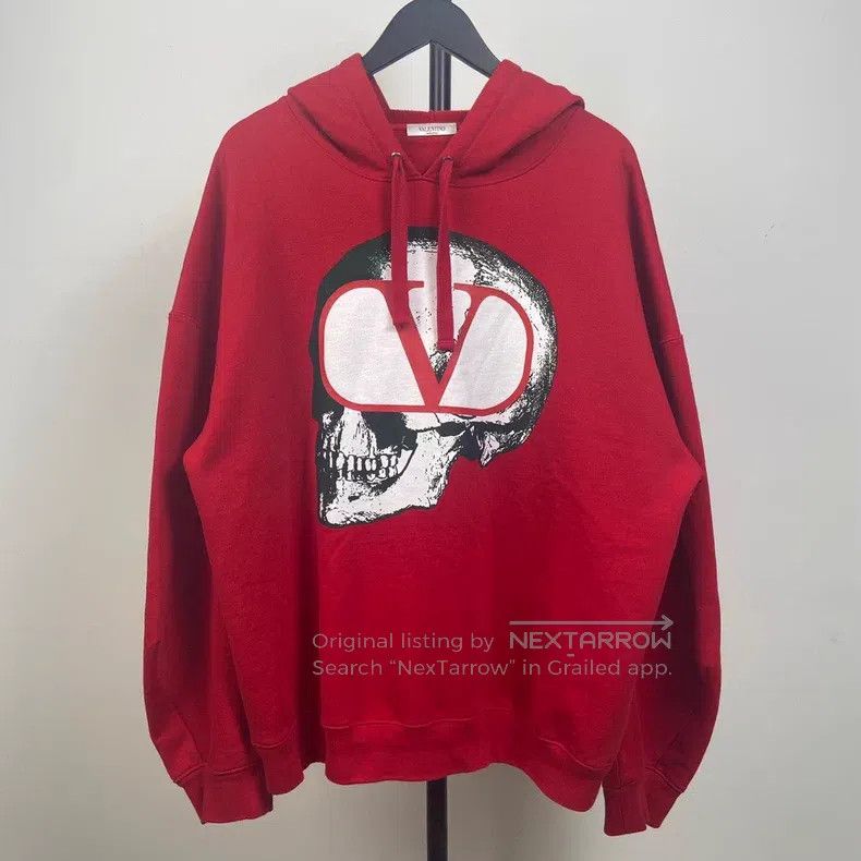 Valentino Valentino Skull letter red hoodie Size XL / US 12-14 / IT 48-50 - 1 Thumbnail