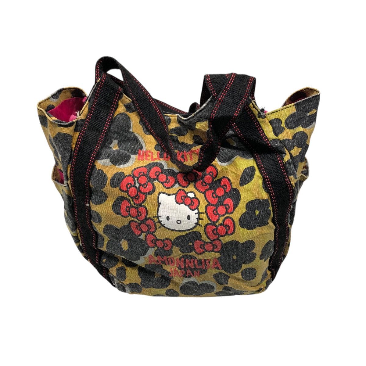 Japanese Brand 📌VINTAGE TOTE BAG HELLO KITTY AMONNLISA JAPAN FULL PRINT Size ONE SIZE - 5 Thumbnail