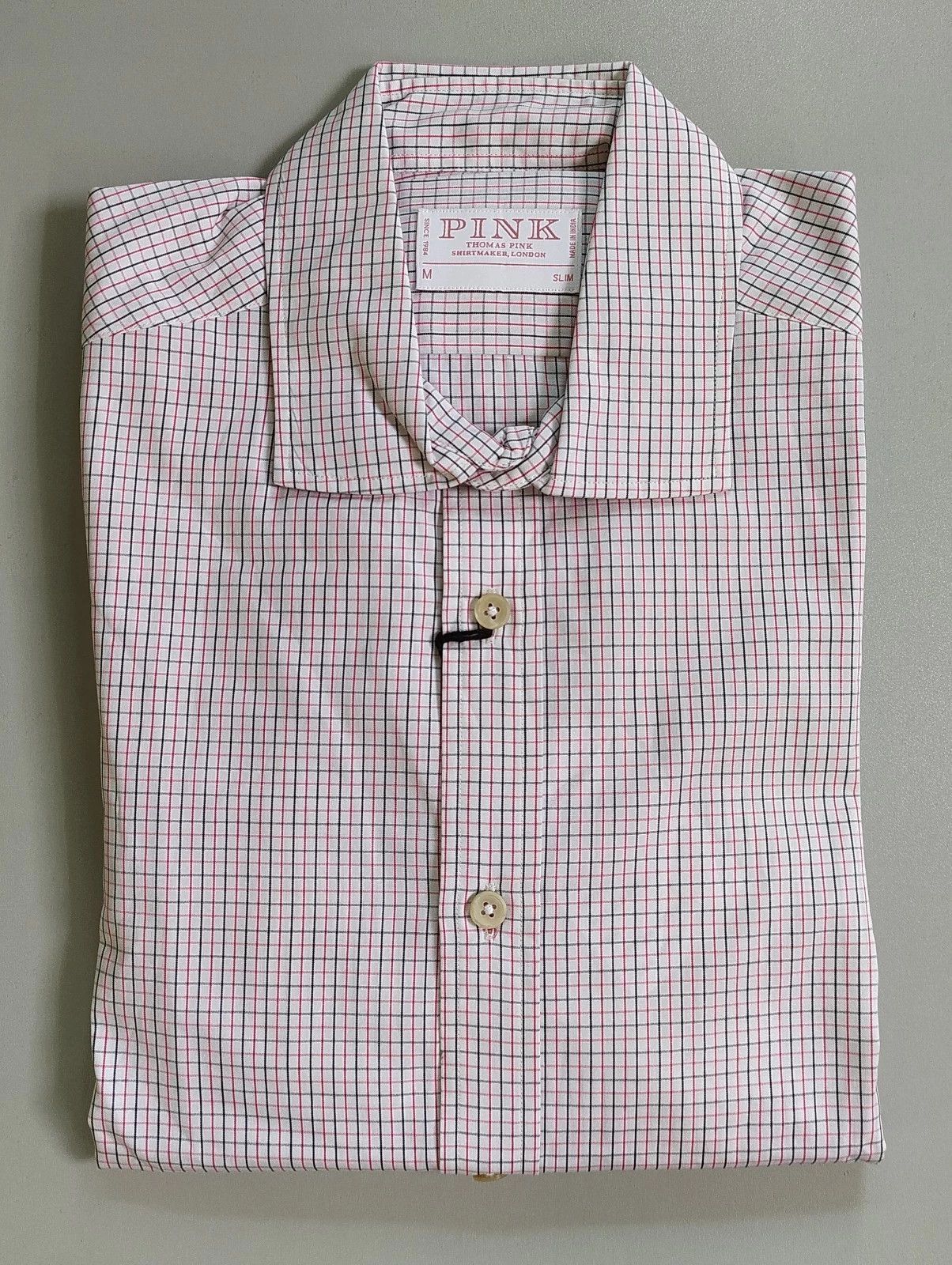 Thomas Pink Slim Fit Formal Check Shirt T 0041