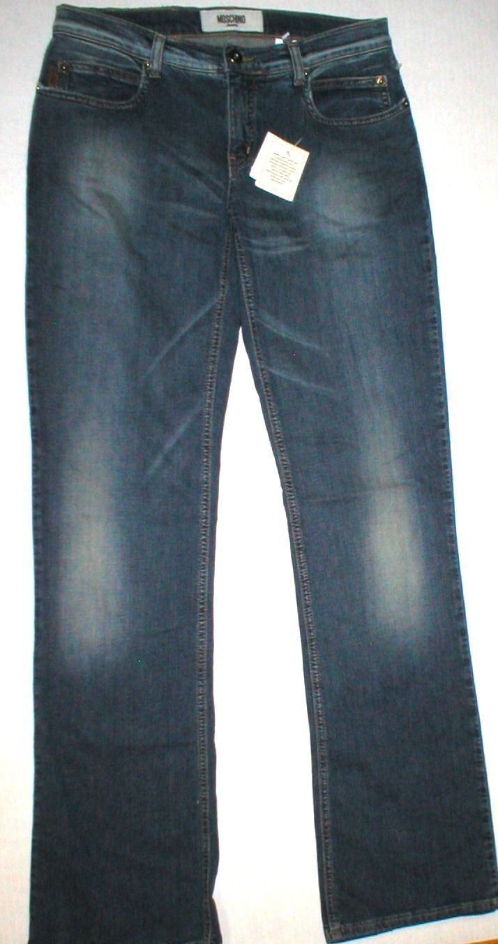 Moschino New Womens 30 Designer Moschino Blue Jeans Distressed Tall Size 30" / US 8 / IT 44 - 3 Thumbnail