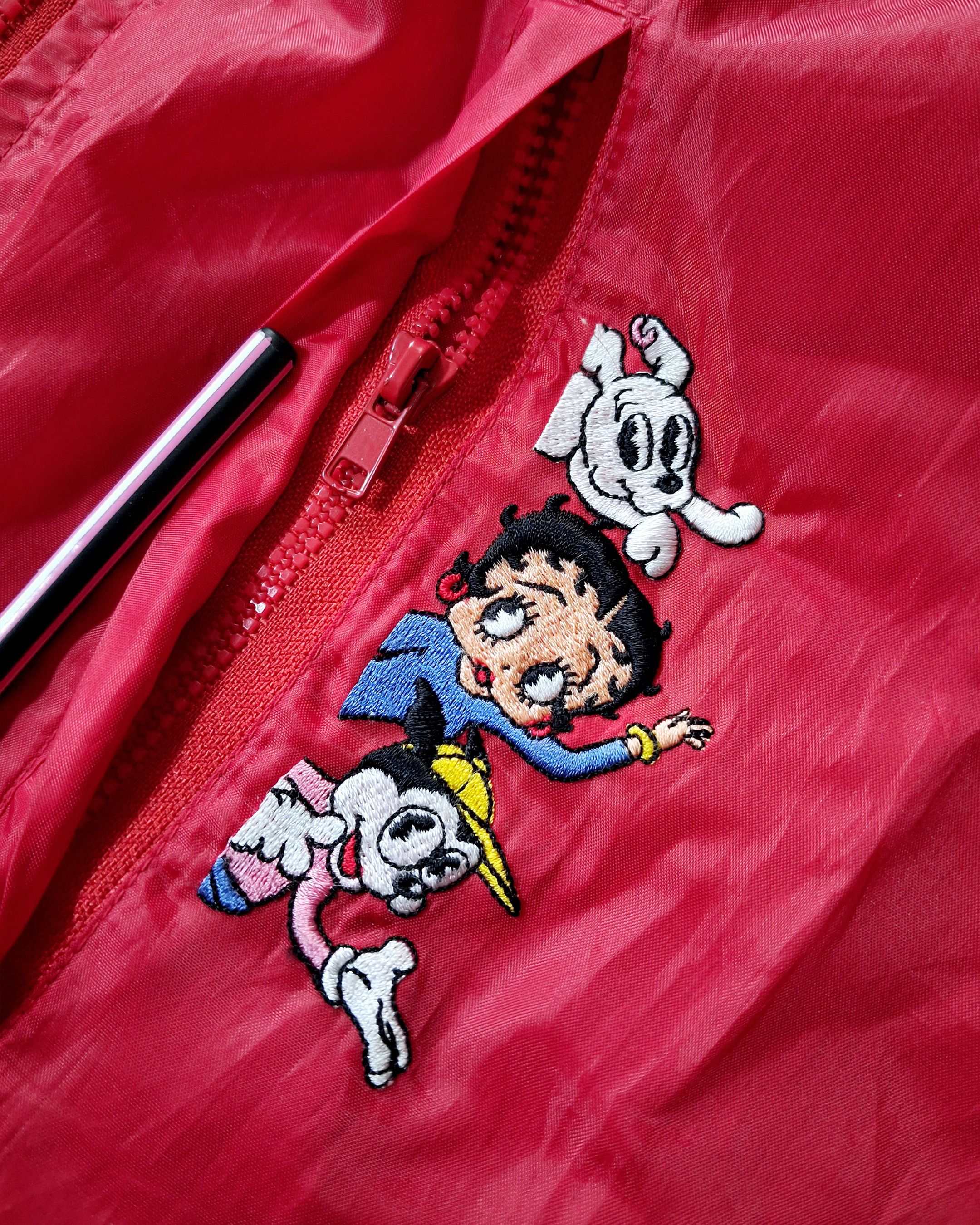 Vintage BETTY BOOP WINDBREAKER HOODED JACKET Size L / US 10 / IT 46 - 3 Thumbnail