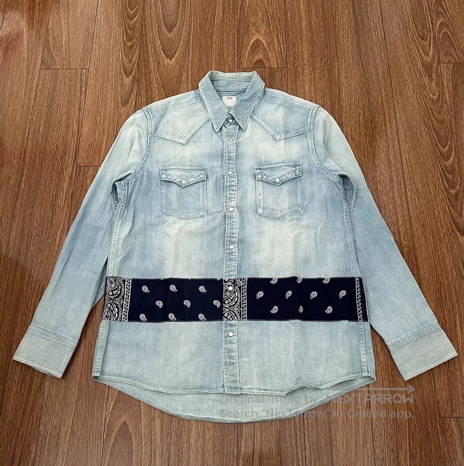 Visvim visvim bandana border denim shirt. Size US S / EU 44-46 / 1 - 1 Thumbnail