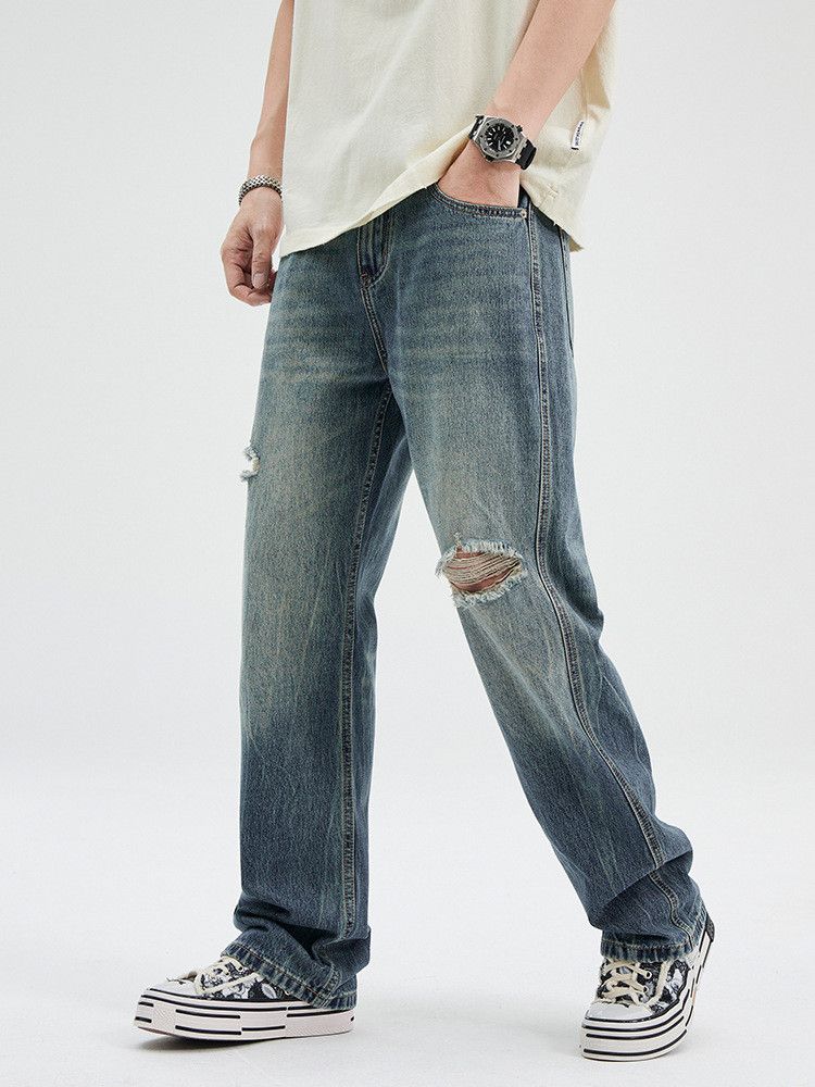 Japanese Brand American flared vintage distressed washed ripped jeans Size US 32 / EU 48 - 2 Thumbnail