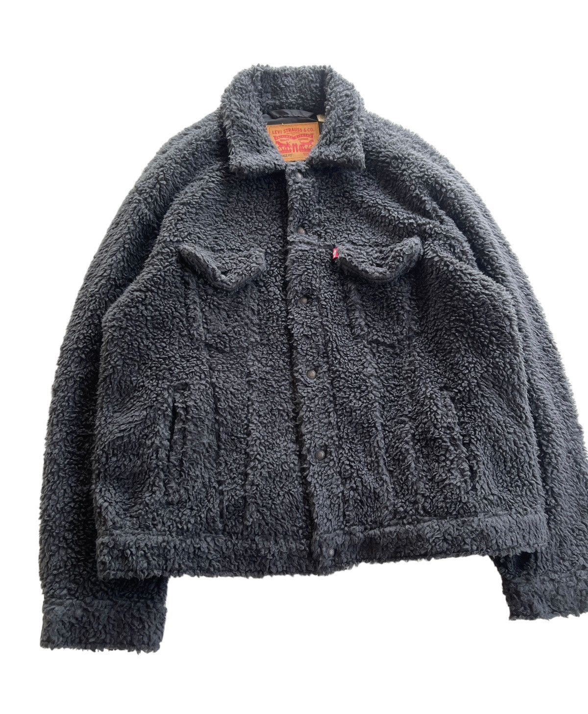Levi's Vintage Clothing Mens Cozy Sherpa Fleece Trucker Jacket Size US L / EU 52-54 / 3 - 8 Thumbnail