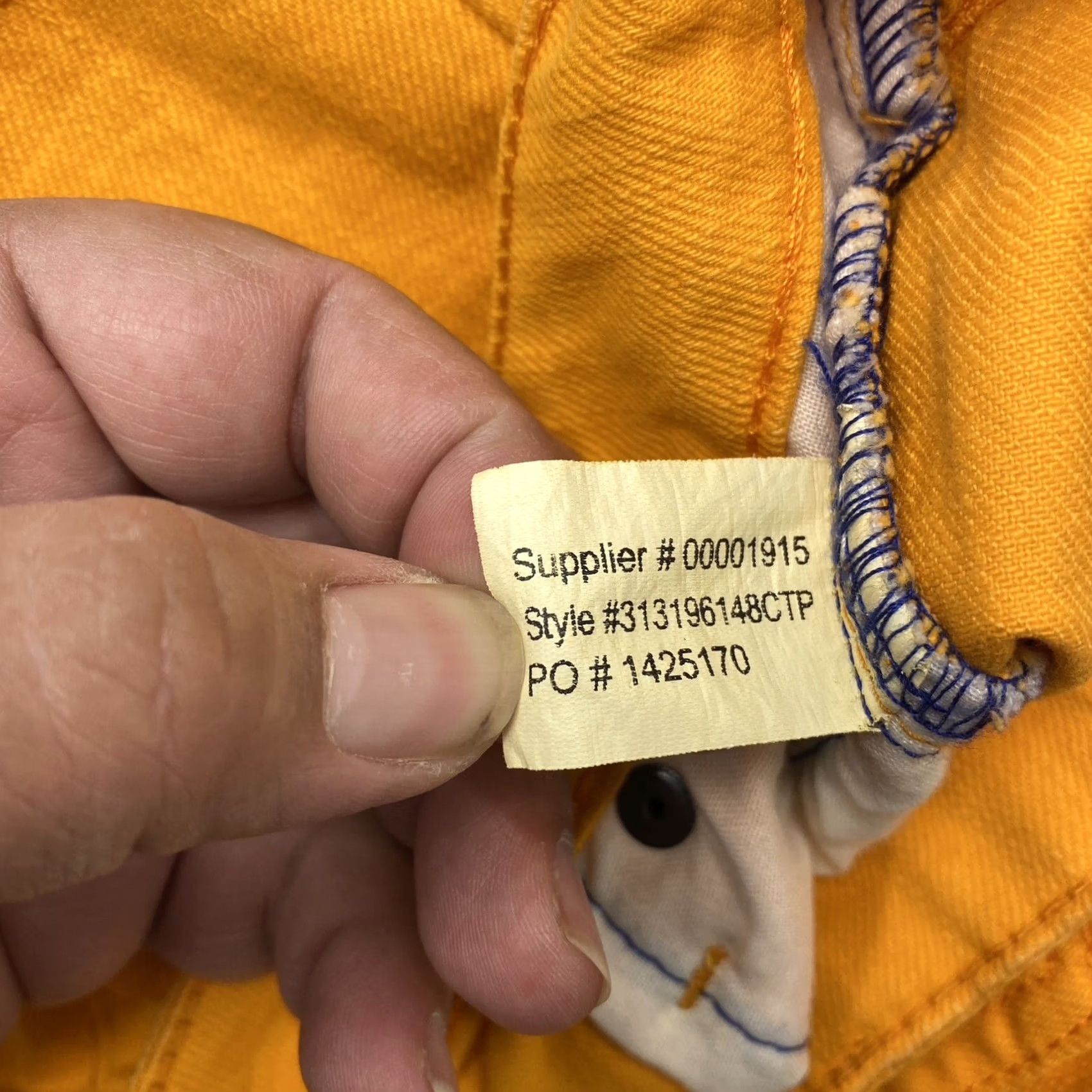 Ralph Lauren VINTAGE Ralph Lauren Shorts Womens 16 Orange Cut Off Denim Dyed Punk Raverf Size 38" / US 16 / IT 52 - 4 Thumbnail