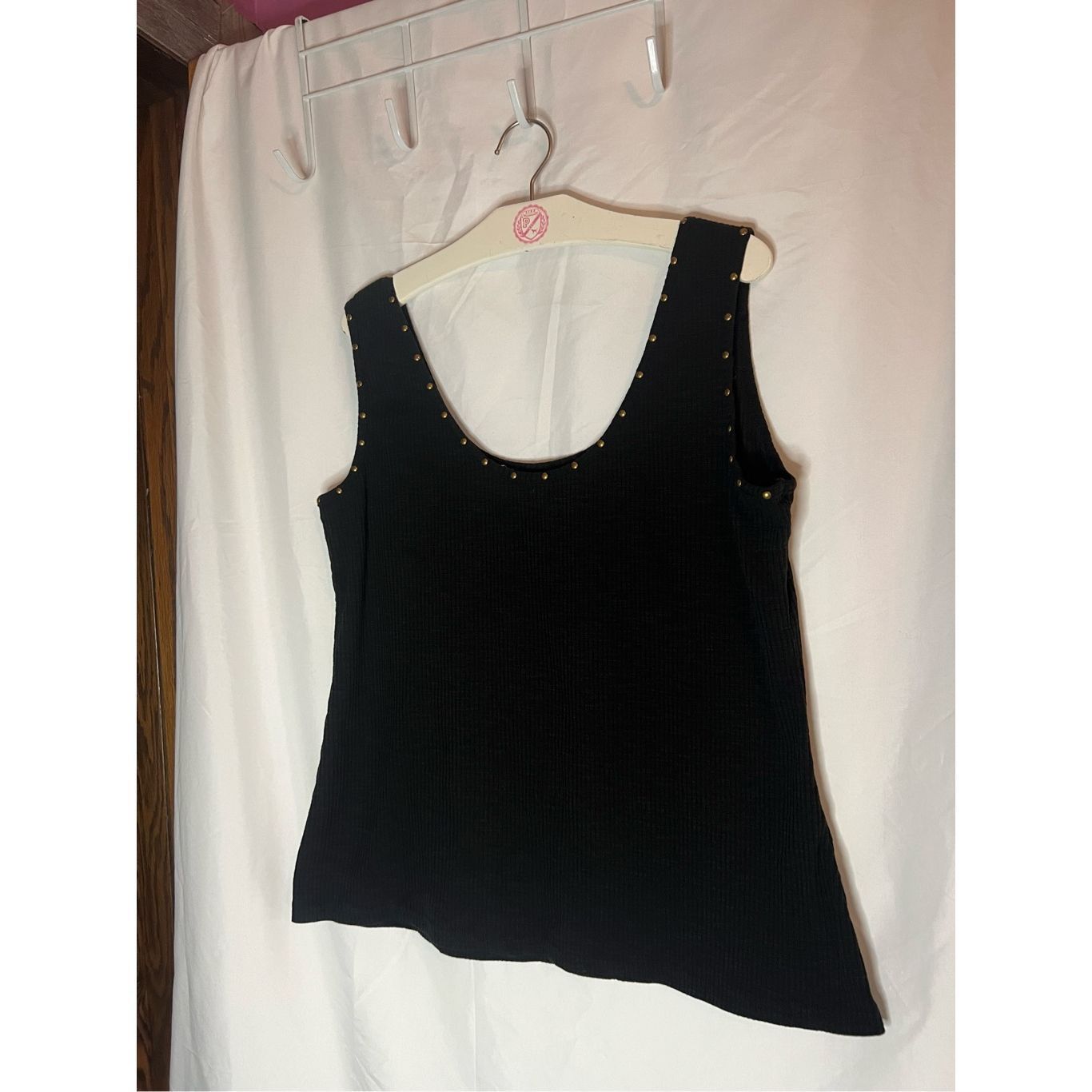 Other Pink Lily Take Your Best Shot Black Studded Trim Tank Top Wo Size XL / US 12-14 / IT 48-50 - 2 Thumbnail