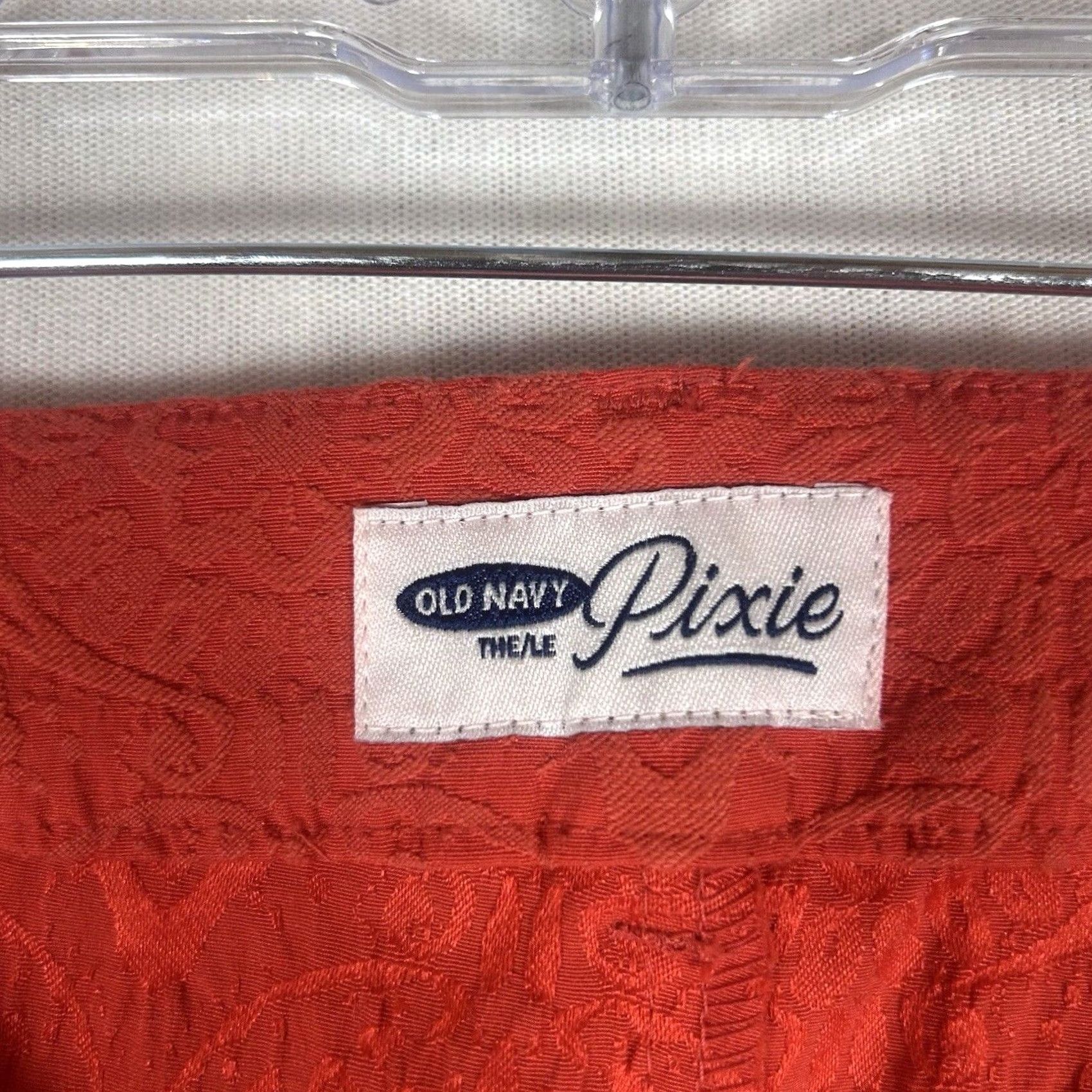 Old Navy Old Navy Pixie Work Pants Womens Size 0 Regular Orange Textured Workwear Office Crop Ankle Pants Womens Size 25" / US 0 / IT 36 - 3 Thumbnail