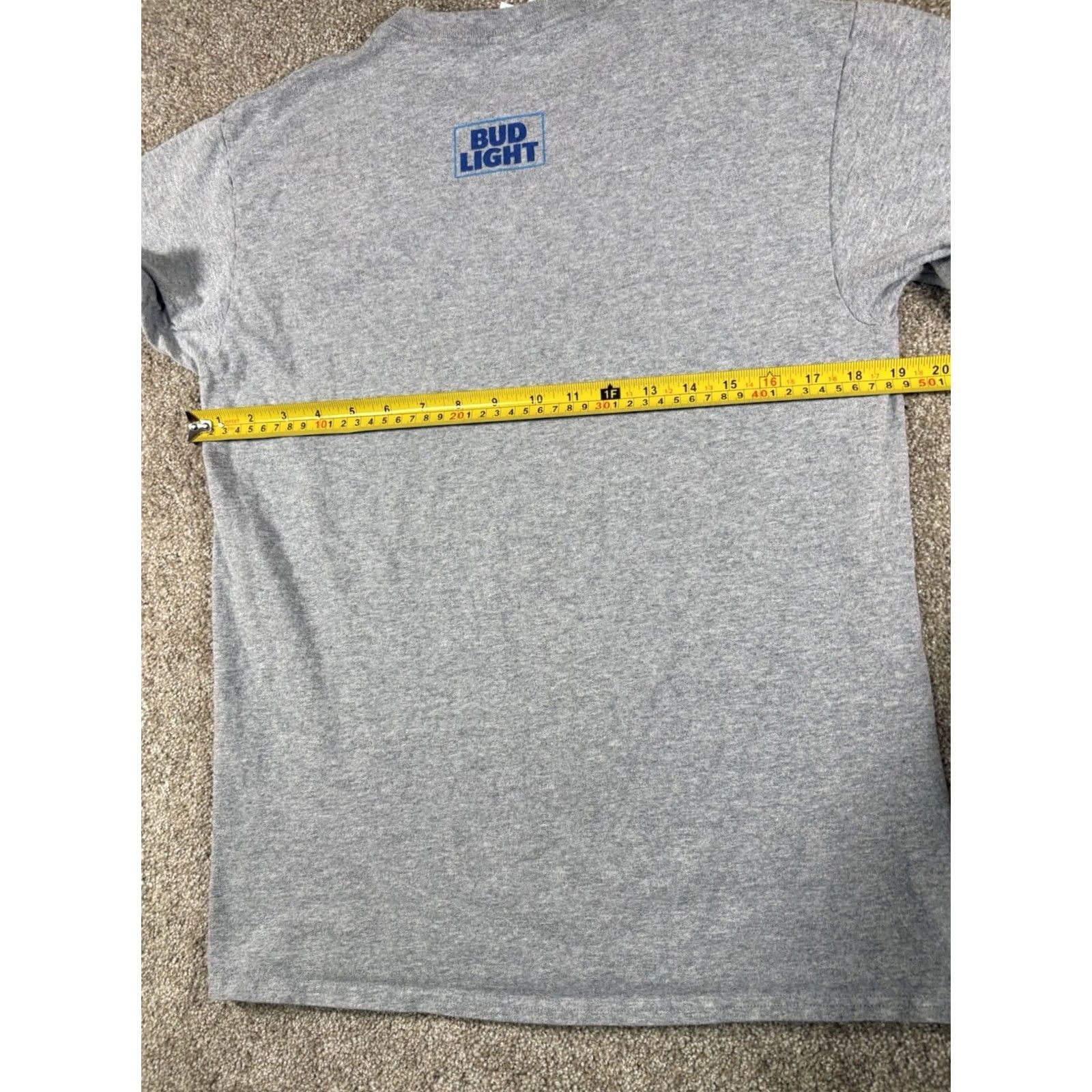 Delta Dilly Dilly Bud Light Grey Short Sleeve Graphic T-Shirt • Adult Size Medium Size US M / EU 48-50 / 2 - 6 Thumbnail