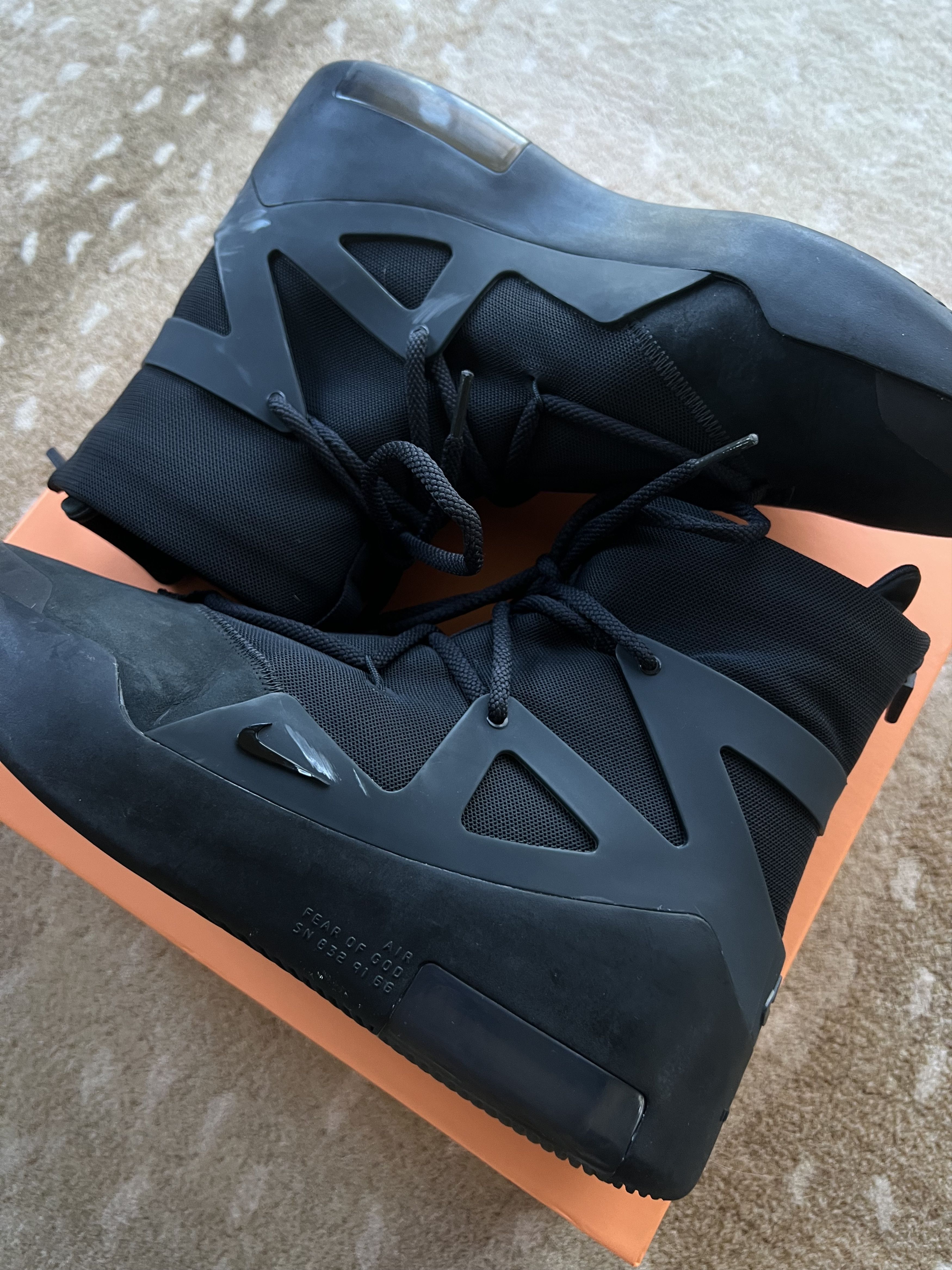 Fear of God × Nike Nike Air Fear of God 1 'Triple Black' Size US 11 / EU 44 - 10 Thumbnail