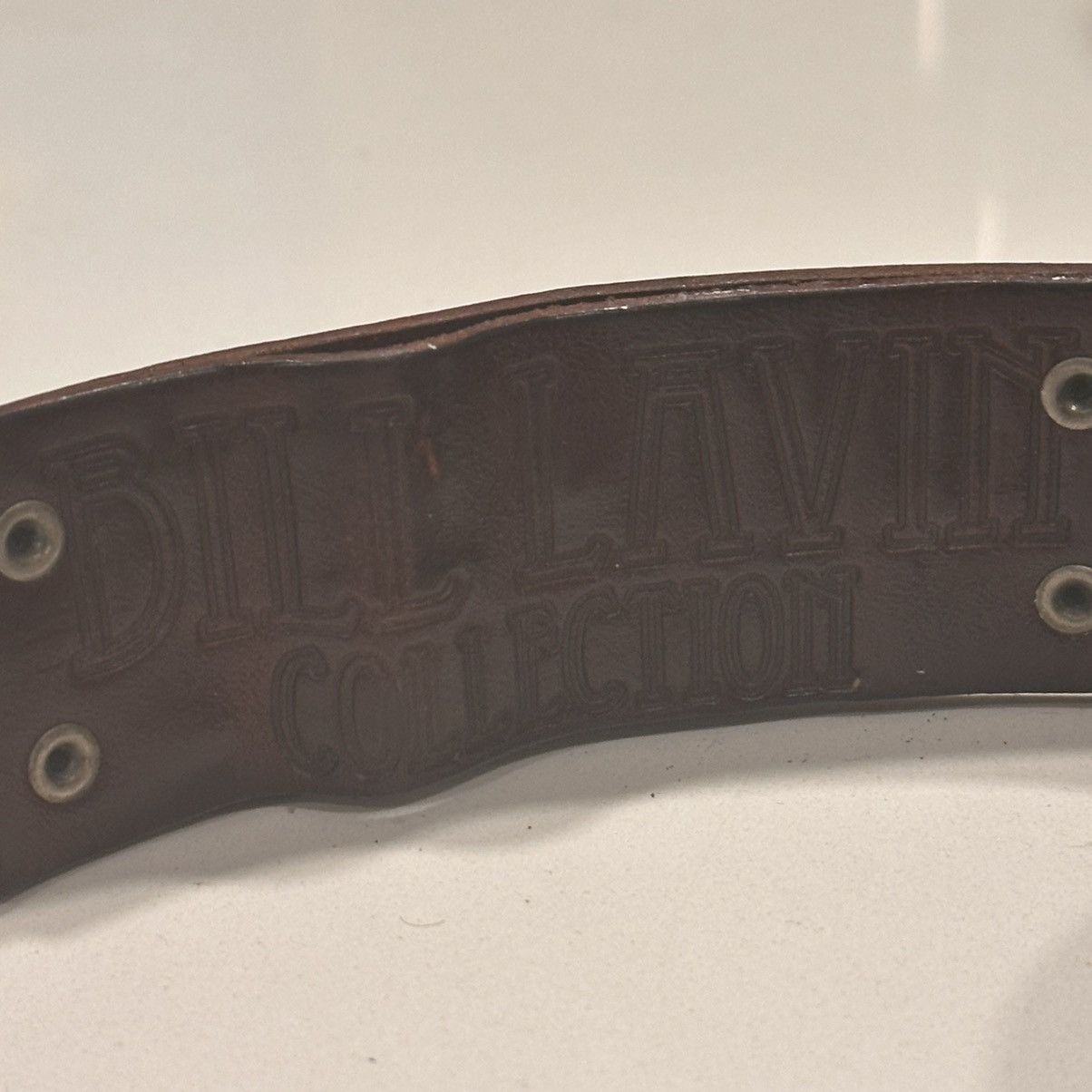 Other Vintage Brown Skull Studded Leather Belt (Size 36) Size 36 - 8 Thumbnail
