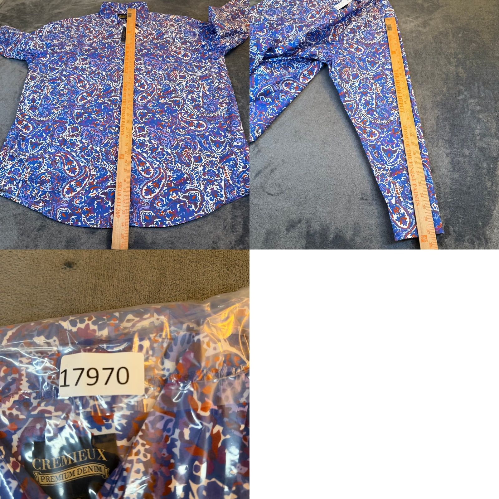 Cremieux Cremieux Button-Up Shirt Paisley Multicolor Long Sleeve 2XT Mens NWT 54 Chest Tall Man Stretch Cotton All Seasons Casual Party/Cocktail Size US XXL / EU 58 / 5 - 8 Thumbnail