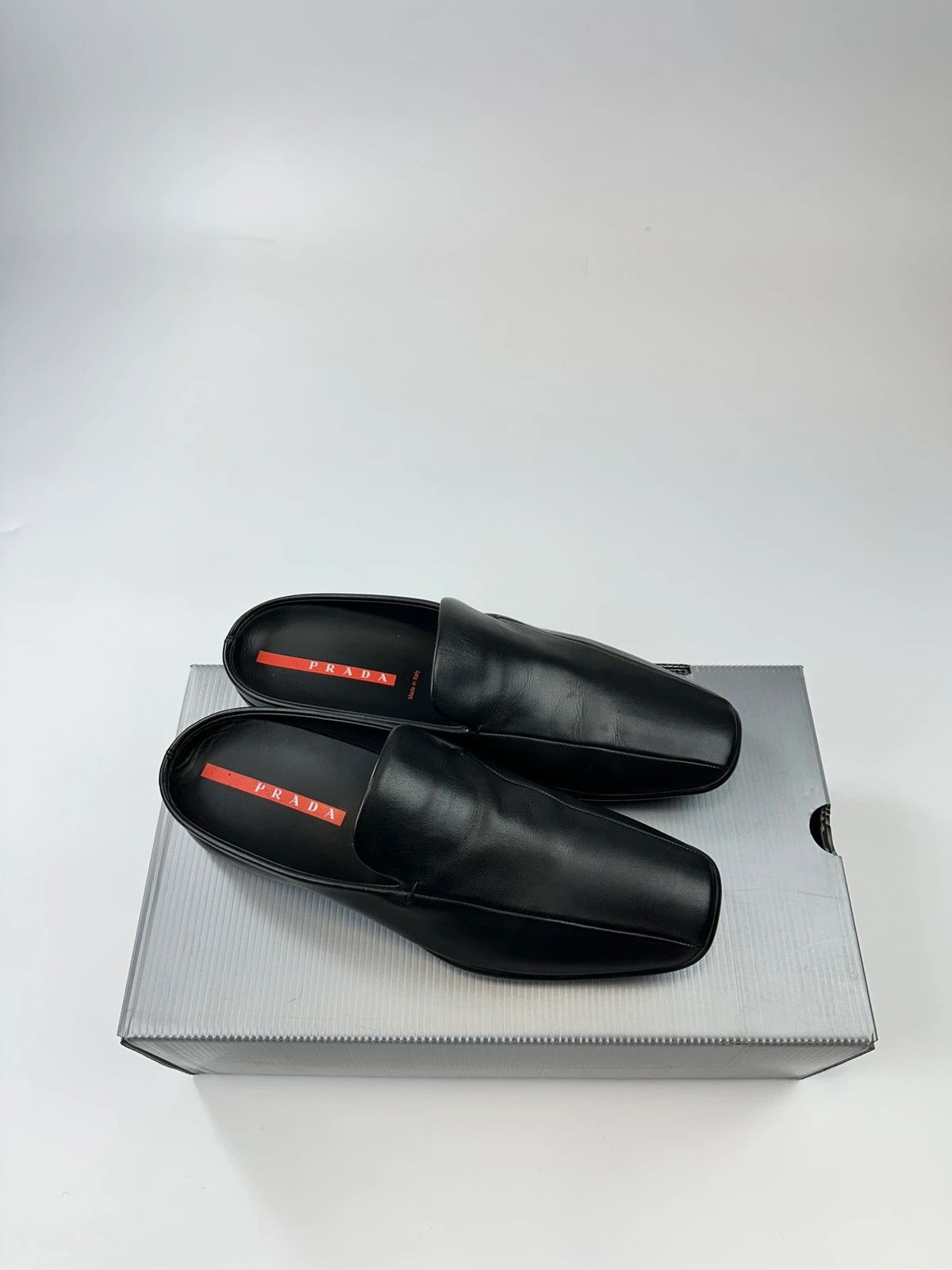 Prada Prada Sport 00’s Black CalfSkin Leather Flat Mules Shoes Size US 10 / EU 43 - 3 Thumbnail