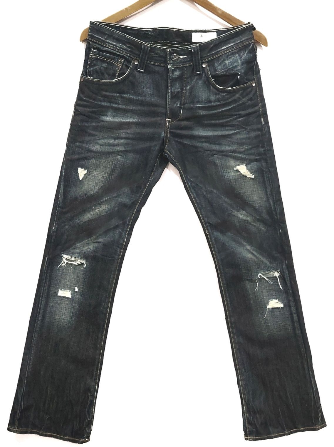 Japanese Brand Vintage Lad x HM fitted waist / bootcut leg Denim Size US 29 - 1 Thumbnail