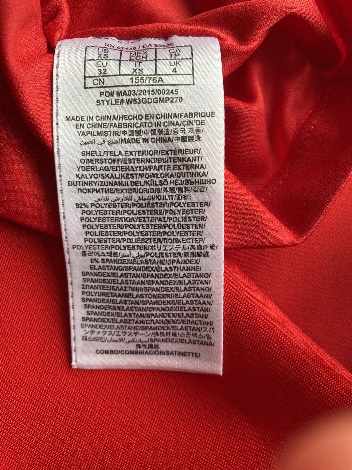 Guess Vestito elegante rosso Guess Size XS / US 0-2 / IT 36-38 - 7 Thumbnail