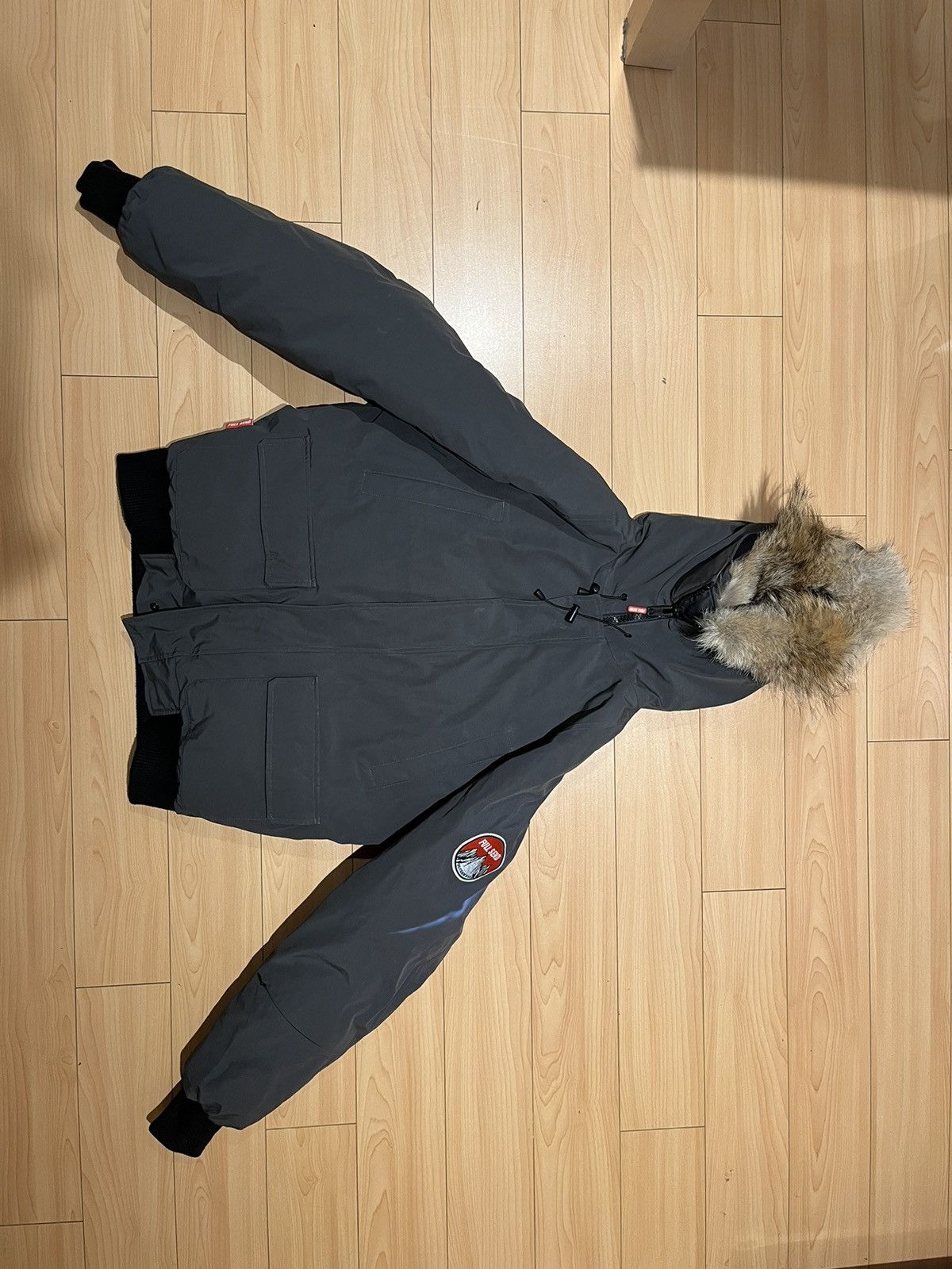 Full Send Full Send Bomber jacket puffer in gray Size US L / EU 52-54 / 3 - 1 Thumbnail
