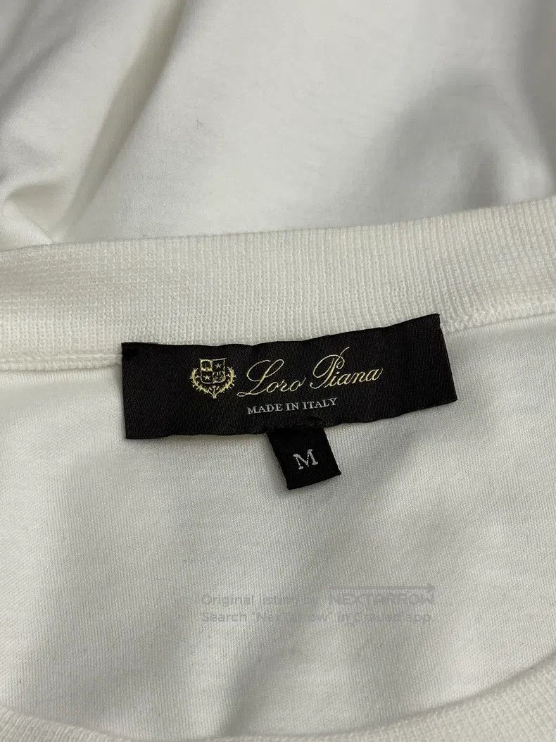 Loro Piana Loro Piana White Crew Neck Shirt Size M / US 6-8 / IT 42-44 - 4 Thumbnail