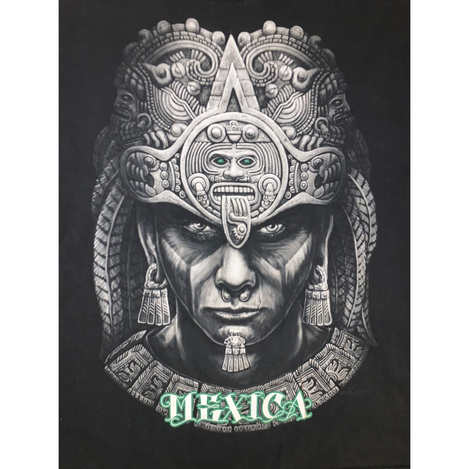 Other Mexica Aztec Warrior Graphic T Shirt XL Black David Gonzalez Size US XL / EU 56 / 4 - 1 Thumbnail