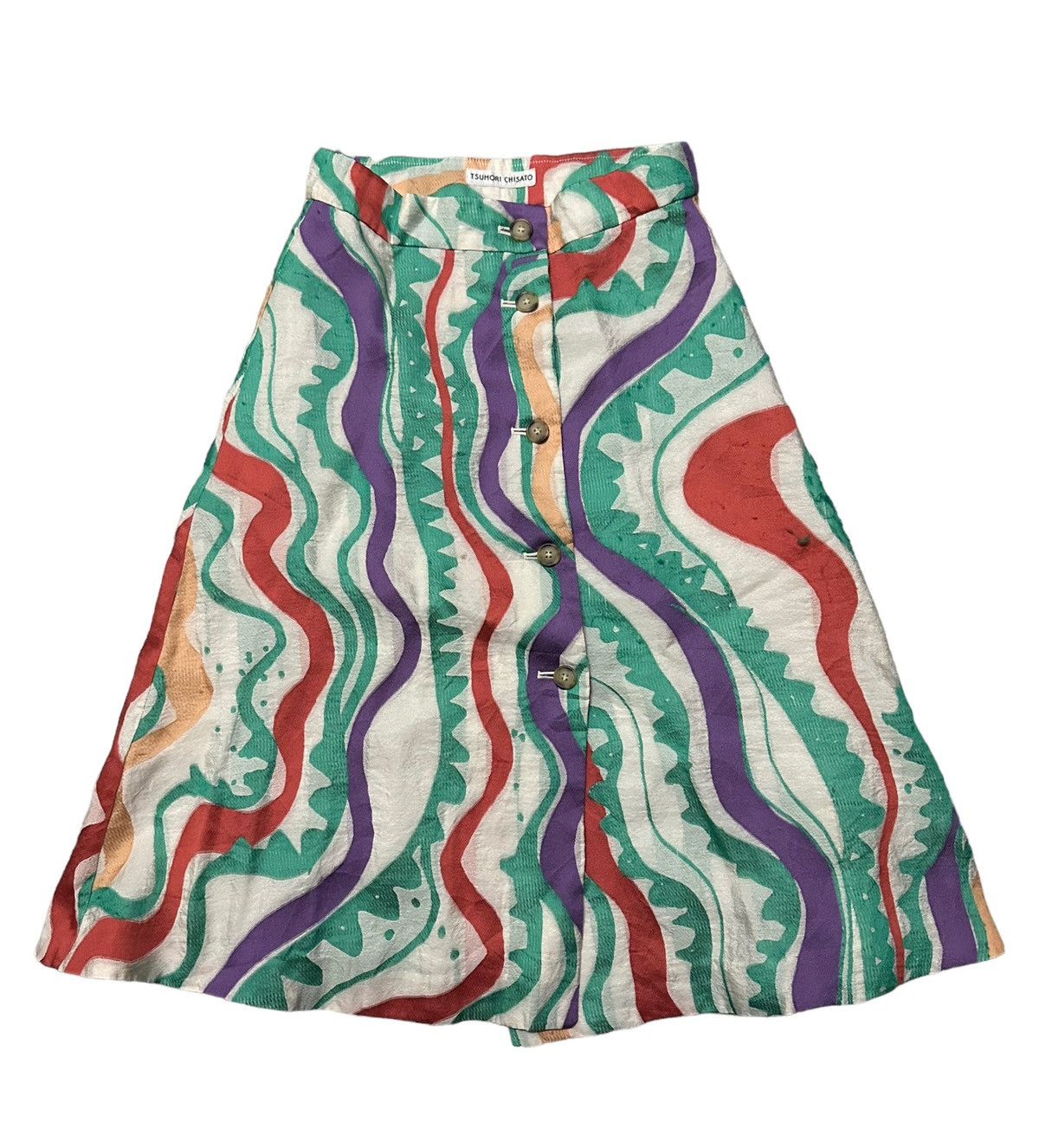 Tsumori Chisato Tsumori Chisato multicolor pucci button up skirt Size 24" / US 00 / IT 34 - 7 Thumbnail