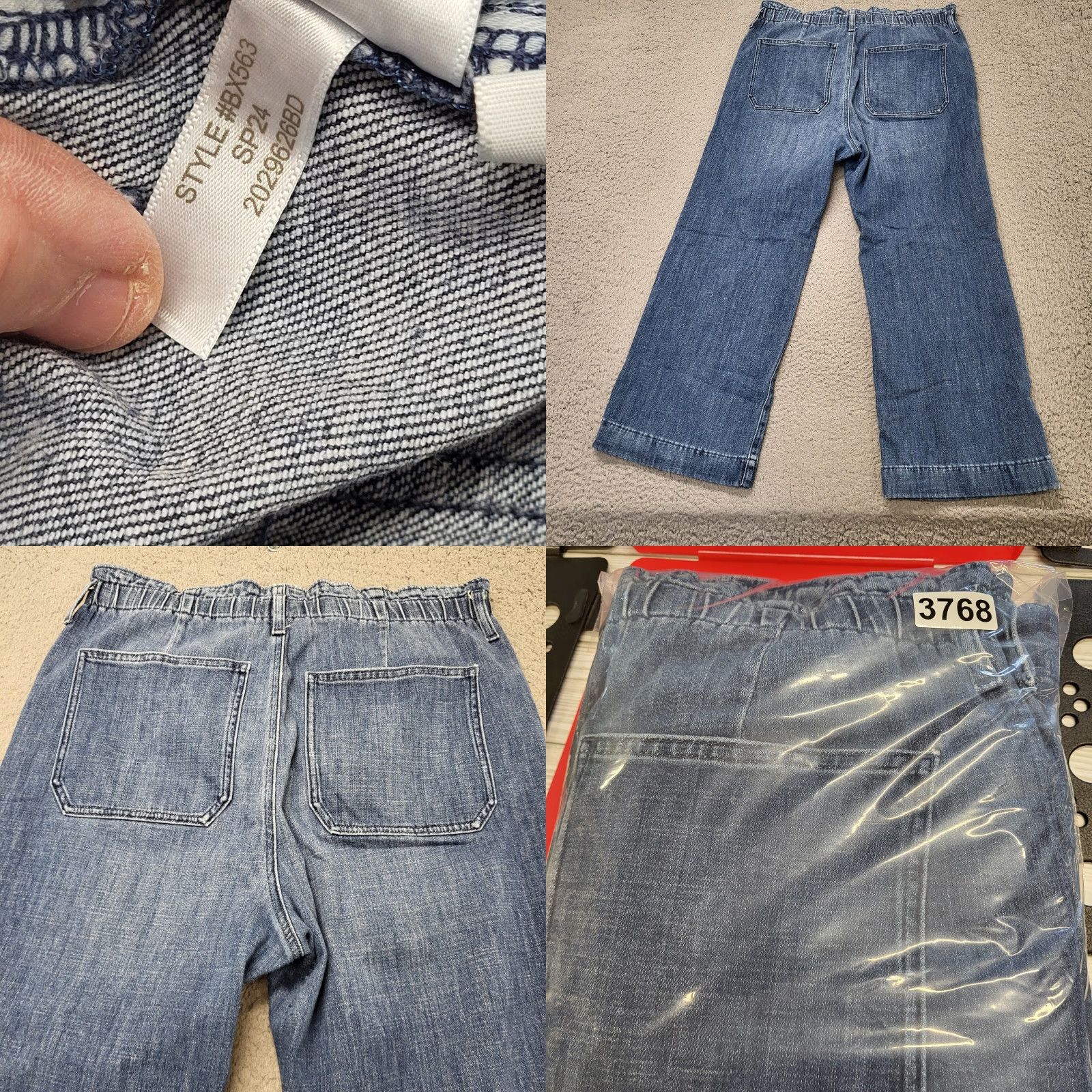 J.Crew VINTAGE J.CREW Capris Jeans Women's 31 Stretch Elastic Waist Wide Leg Medium Wash Denim Blue 5-Pocket Design Relaxed Fit Womens Size 24" / US 00 / IT 34 - 10 Thumbnail