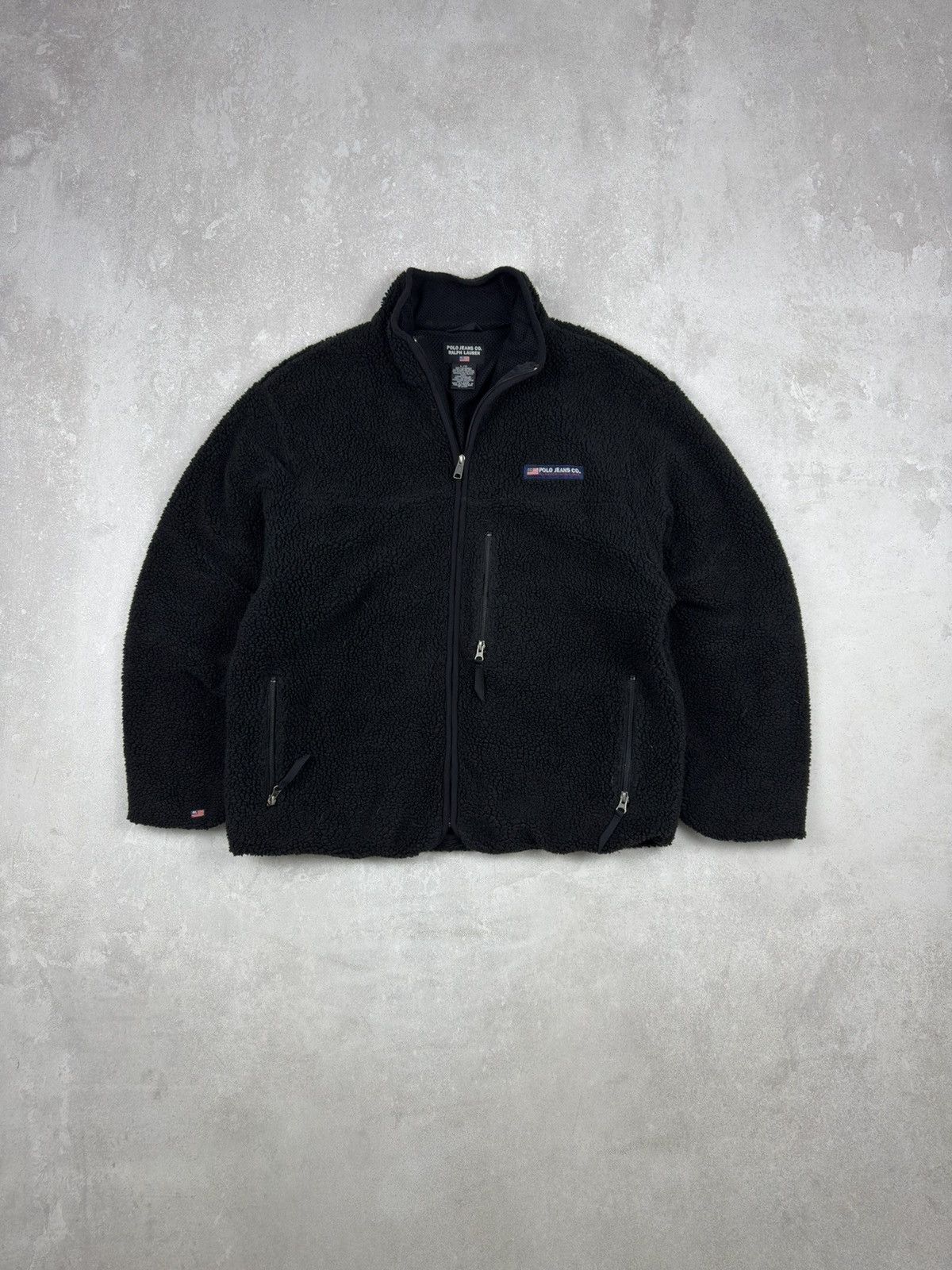 Polo Ralph Lauren Vintage Polo Jeans CO. Ralph Lauren Teddy Fleece Jacket USA Size US L / EU 52-54 / 3 - 1 Thumbnail