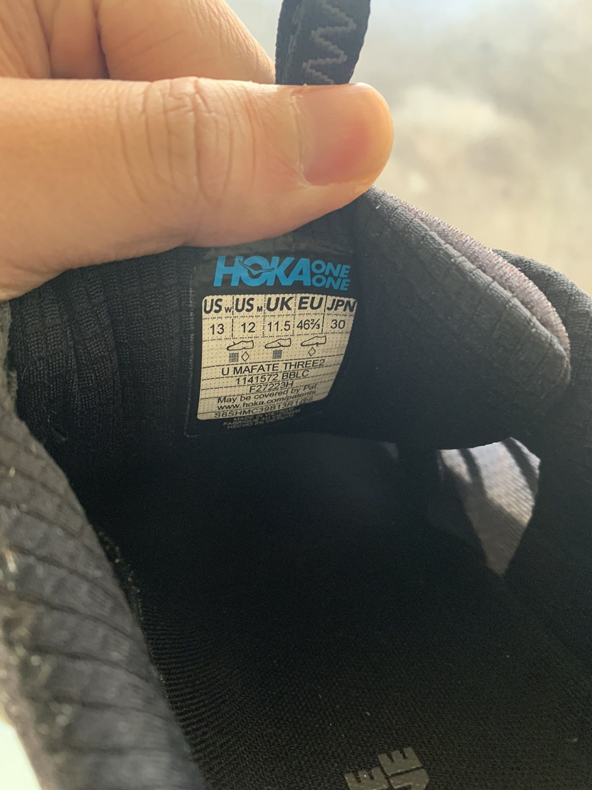 Hoka Hoka Mafate Three2 Black Size US 12 / EU 45 - 4 Thumbnail