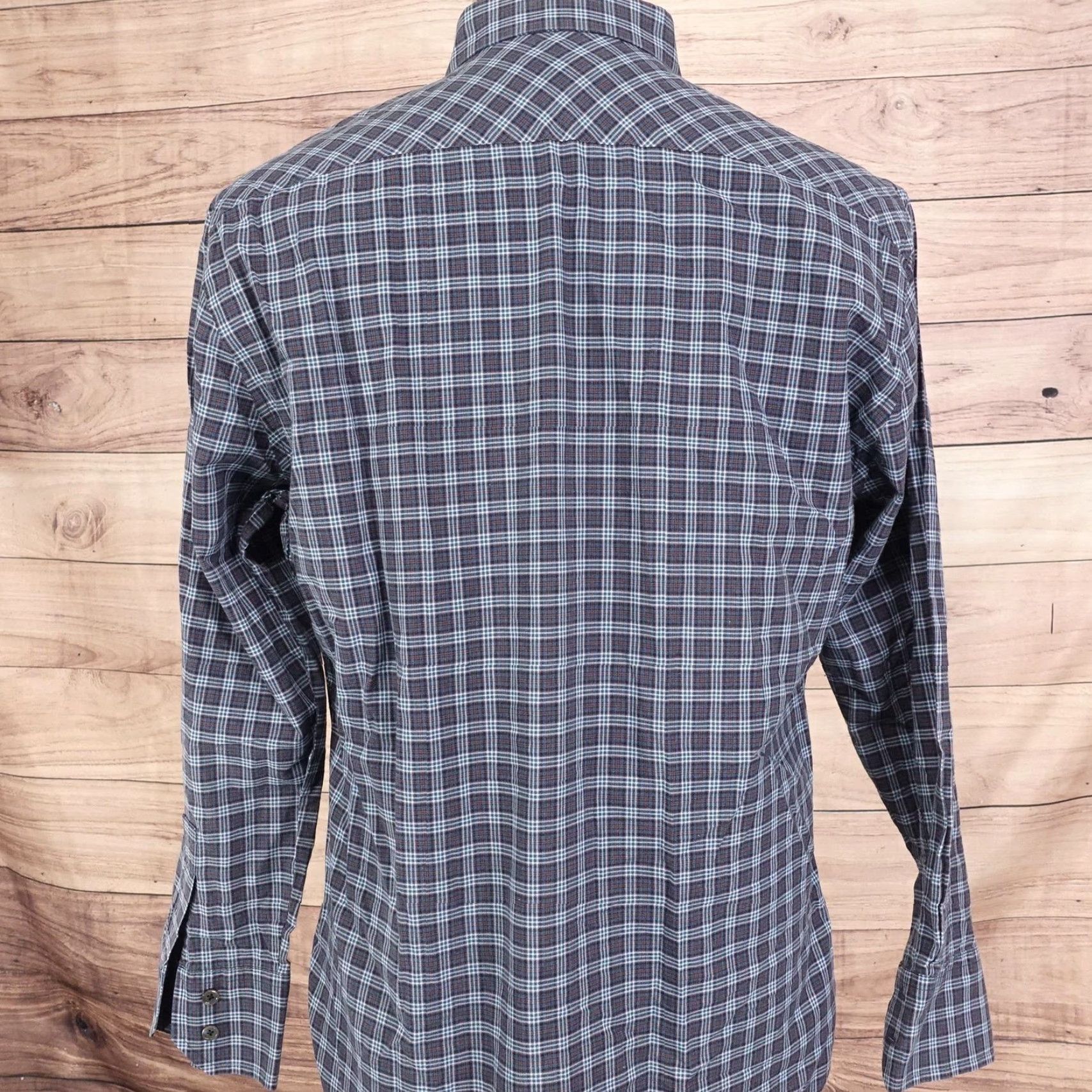 Vintage ZACHARY PRELL Shirt Mens L Blue Plaid Long Sleeve Button Front Cotton Casual Size US L / EU 52-54 / 3 - 4 Thumbnail