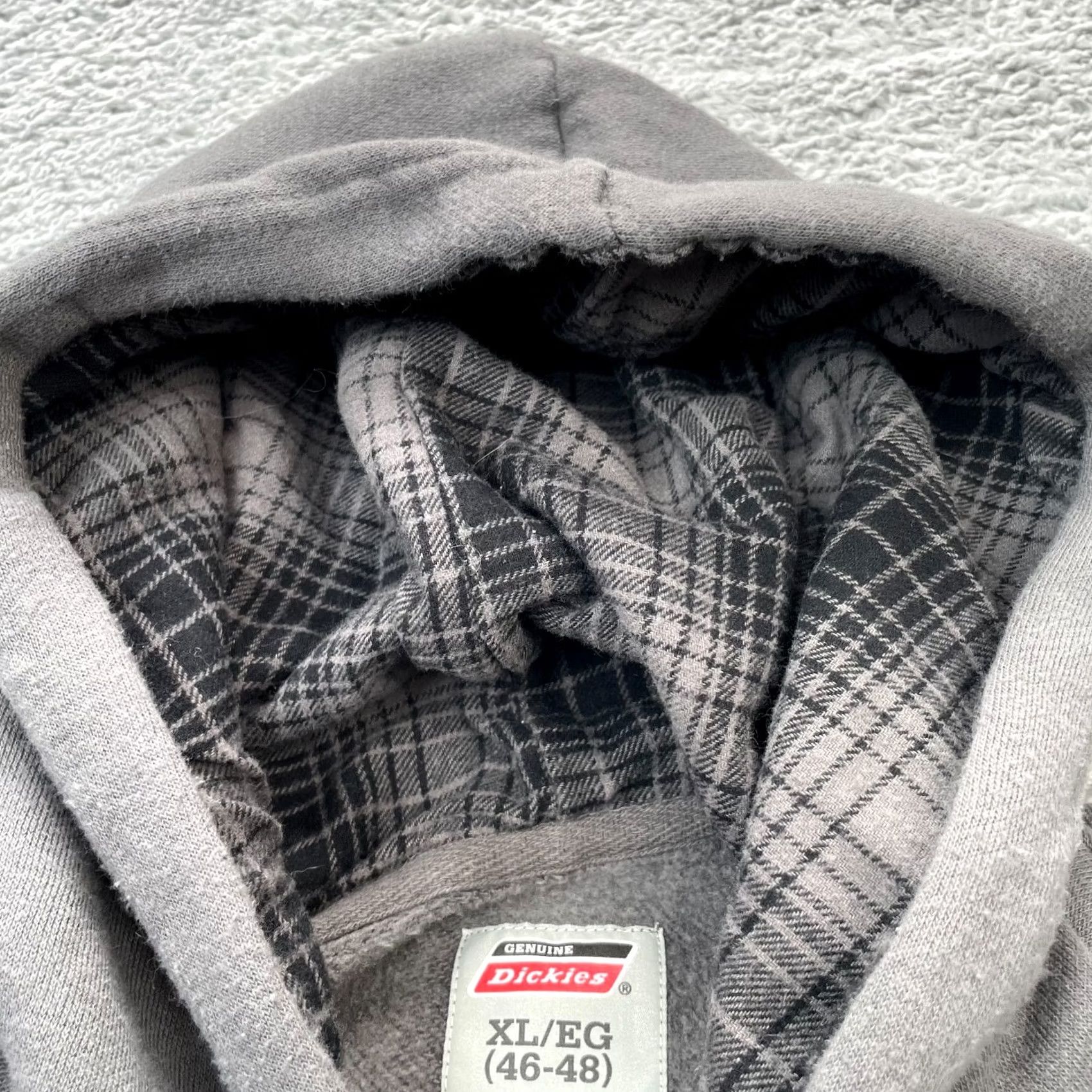 Dickies Dickies Hoodie Mens XL Gray Cotton Fleece Lined Pullover Workwear Logo Size US XL / EU 56 / 4 - 5 Thumbnail