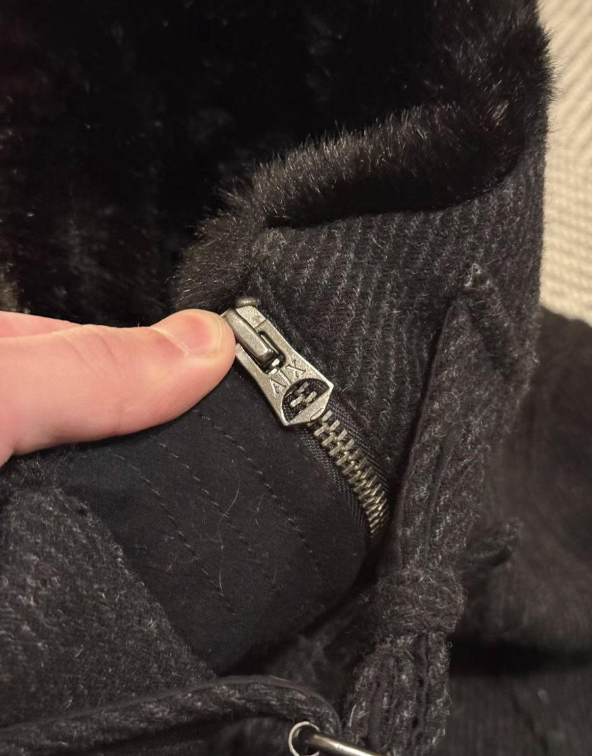 Armani Armani Exchange 00s Faux Fur Collar Belted Long Coat K24 Size US S / EU 44-46 / 1 - 4 Thumbnail