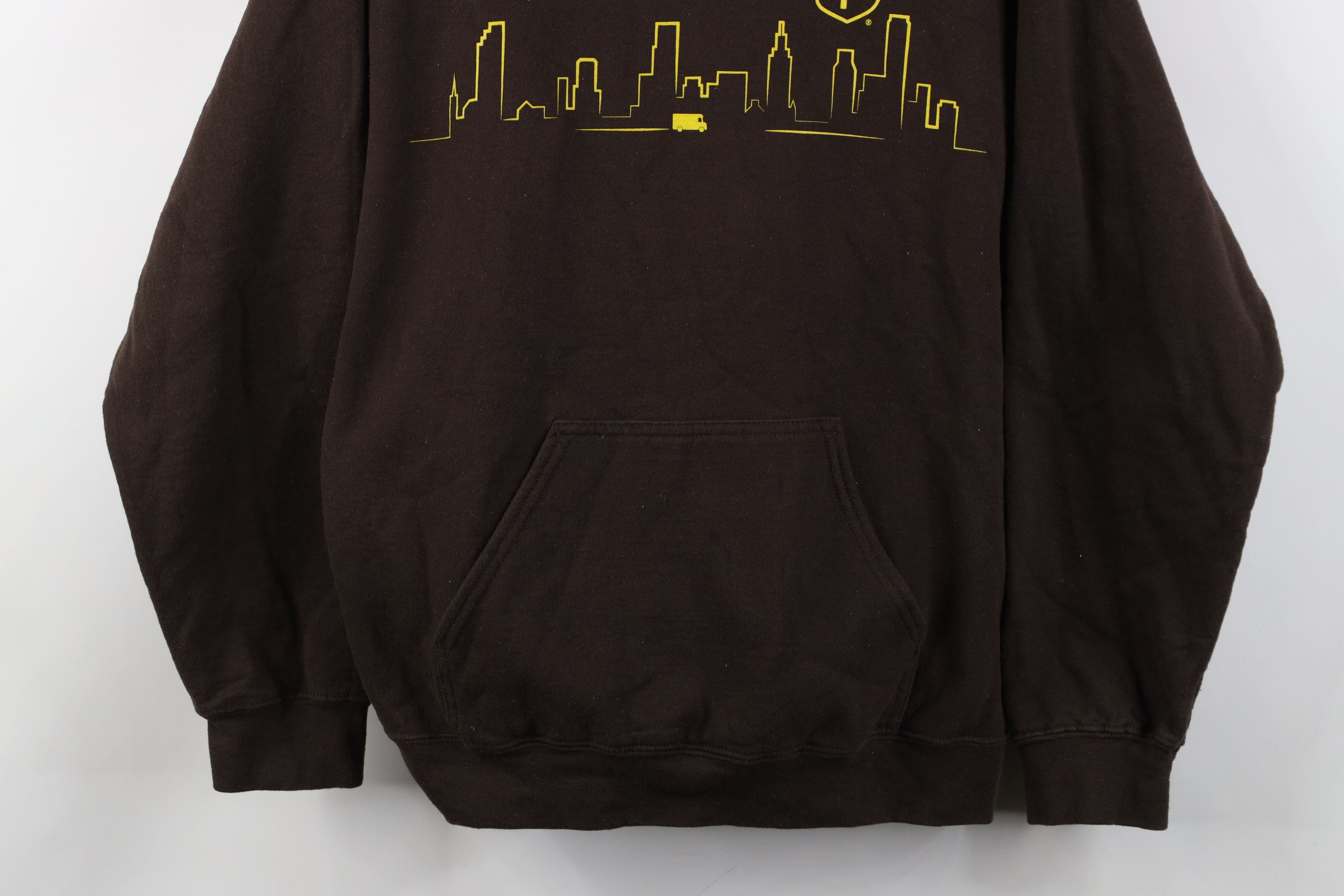 Vintage Vintage Y2K Spell Out UPS Shipping Hoodie Sweatshirt Brown Size US M / EU 48-50 / 2 - 3 Thumbnail