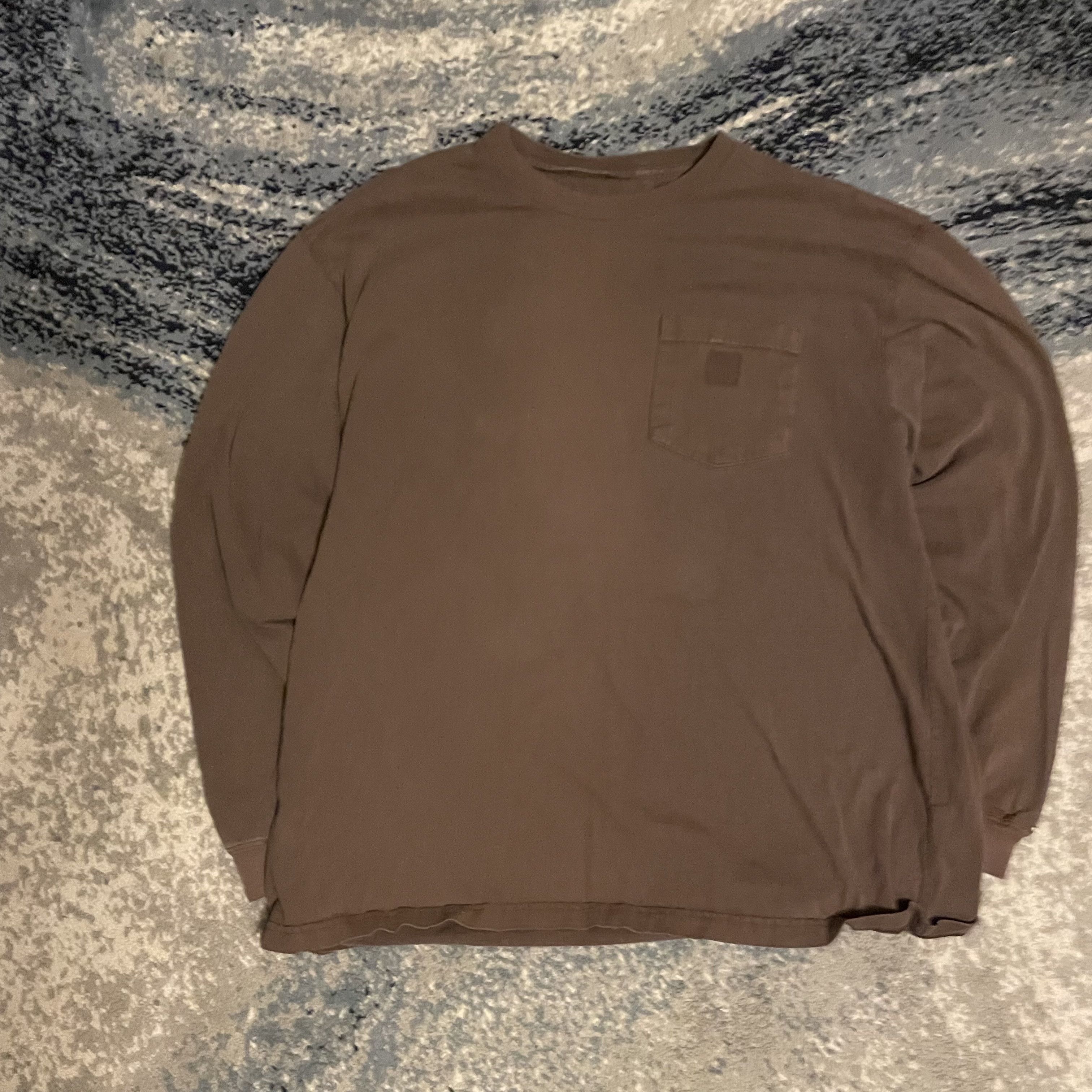 Carhartt Distressed Carhartt Long Sleeve Shirt Brown Large Y2K Size US L / EU 52-54 / 3 - 2 Thumbnail