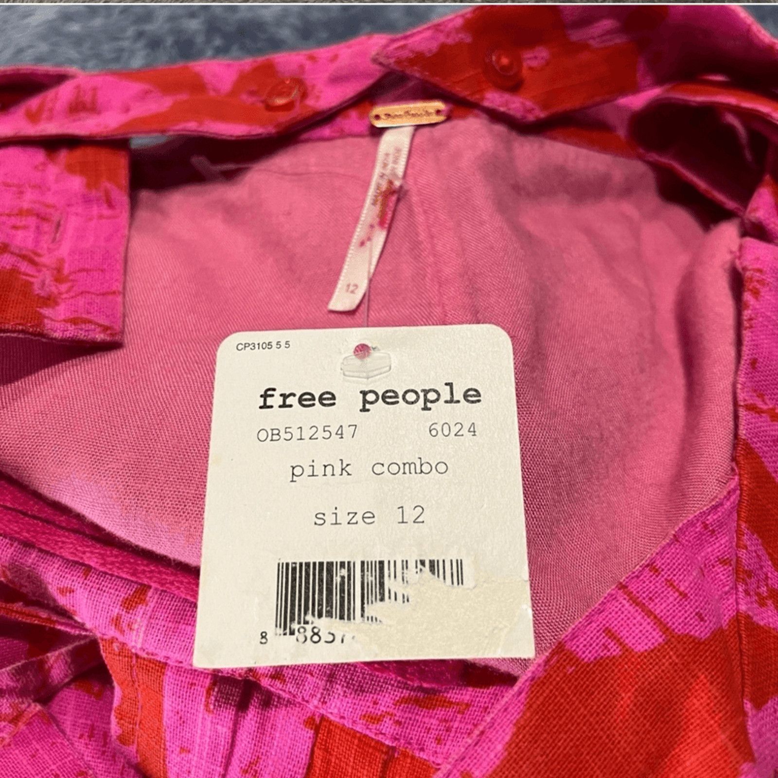 Free People Free People Pink and Red Jumpsuit Size 34" / US 12 / IT 48 - 2 Thumbnail