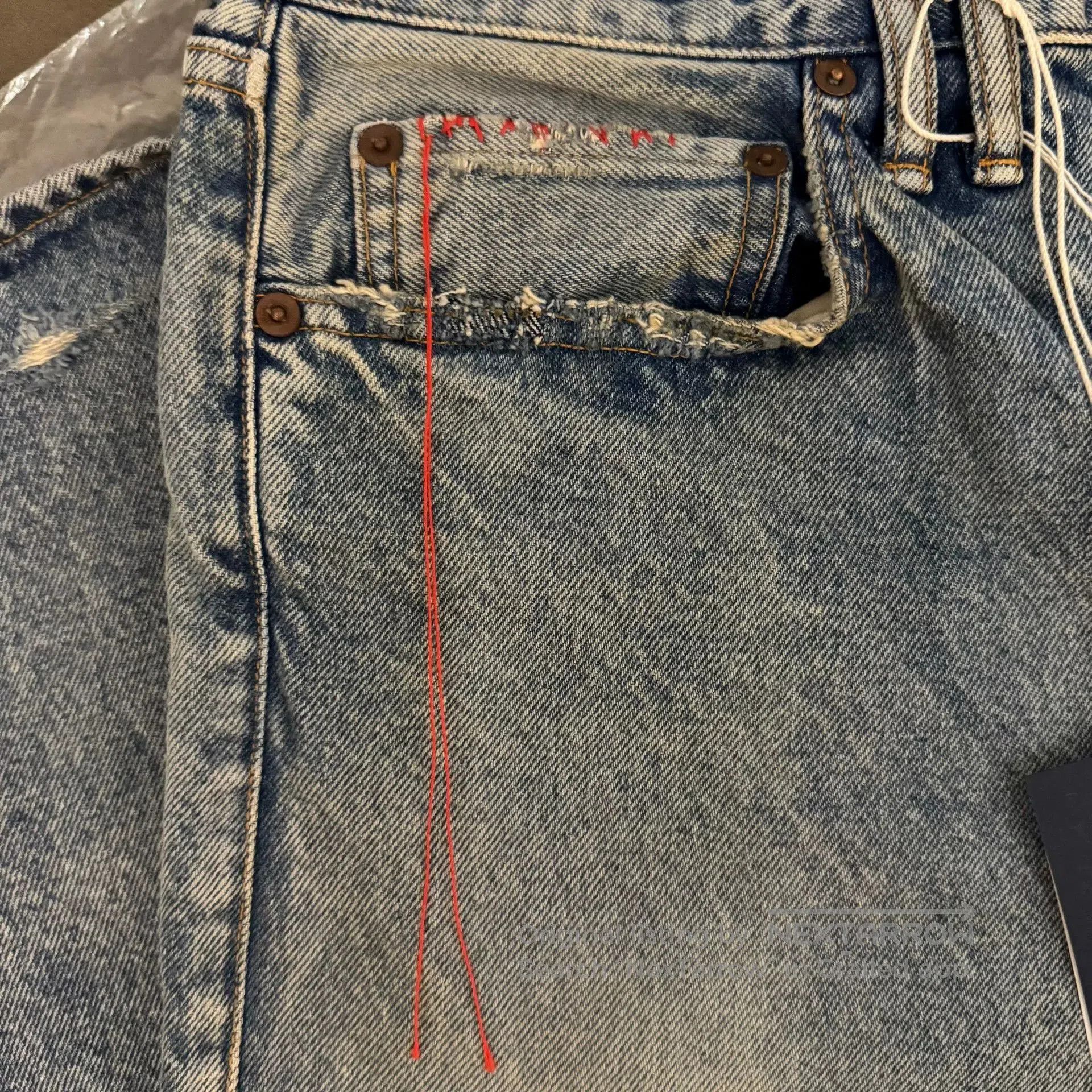 ANACHRONORM ANACHRONORM 24AW Vintage Distressed Jeans. Size US 34 / EU 50 - 6 Thumbnail