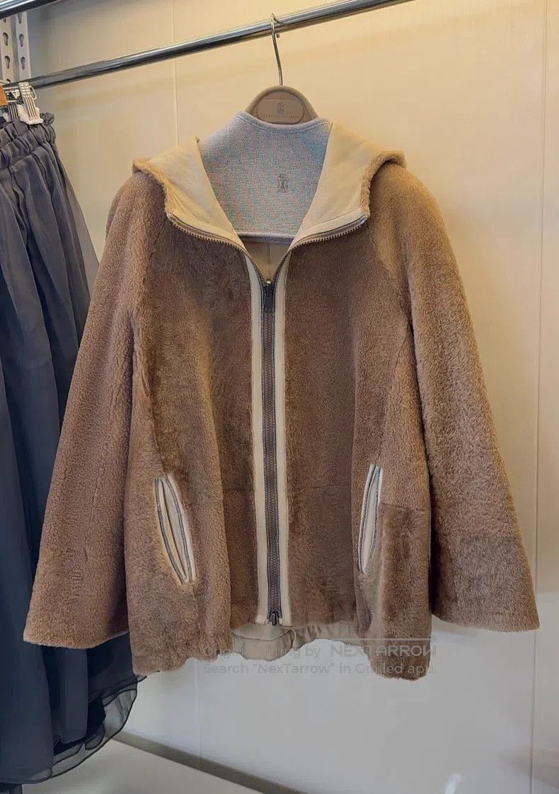 Brunello Cucinelli Brunello Cucinelli Beaded Double-Faced Ram Leather Fur Coa Size S / US 4 / IT 40 - 2 Thumbnail