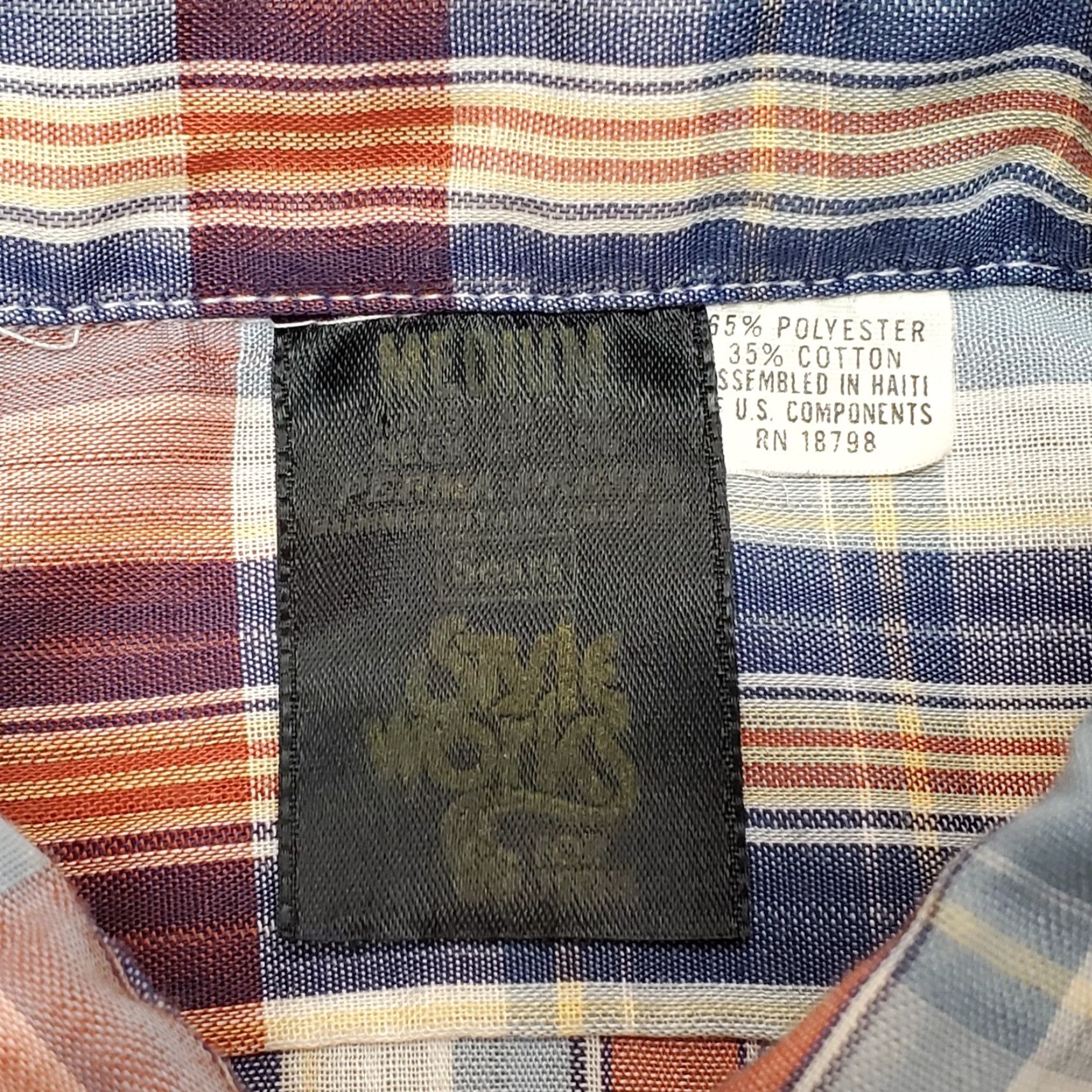 Sears VINTAGE Style Works Shirt Men L Blue Red Plaid Short Sleeve Button-Up Pattern Plaid Casual Mens Size US L / EU 52-54 / 3 - 4 Thumbnail
