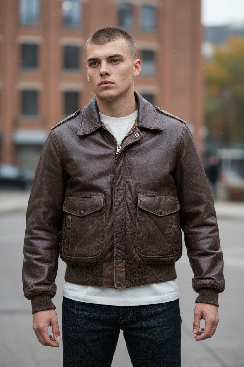 Schott 🔥VTG SCHOTT NYC LEATHER JACKET TYPE A-2 USAF Size US M / EU 48-50 / 2 - 1 Thumbnail