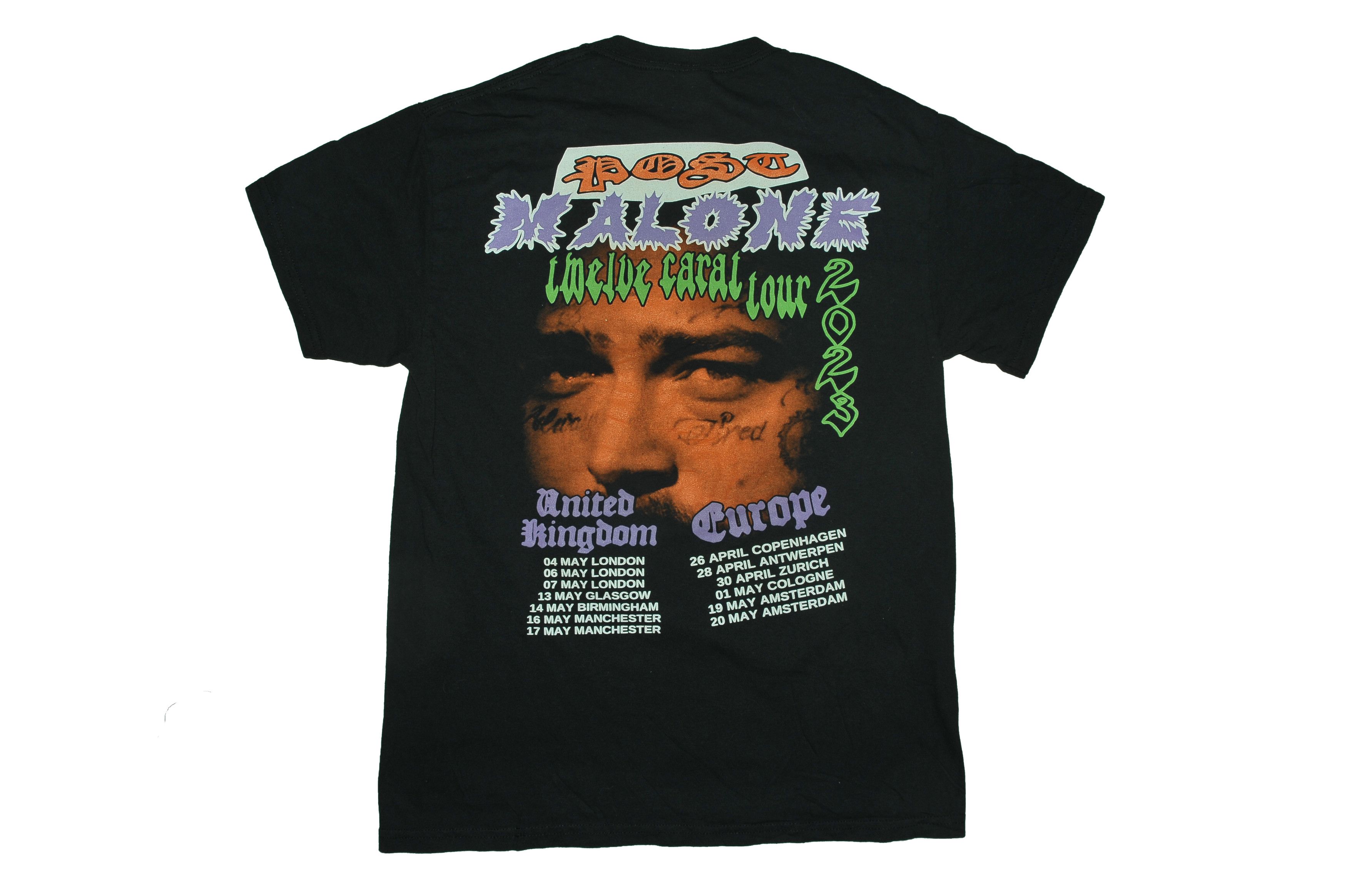 Gildan Post Malone Twelve Carat 2023 Europe Tour T-shirt Size US S / EU 44-46 / 1 - 2 Thumbnail